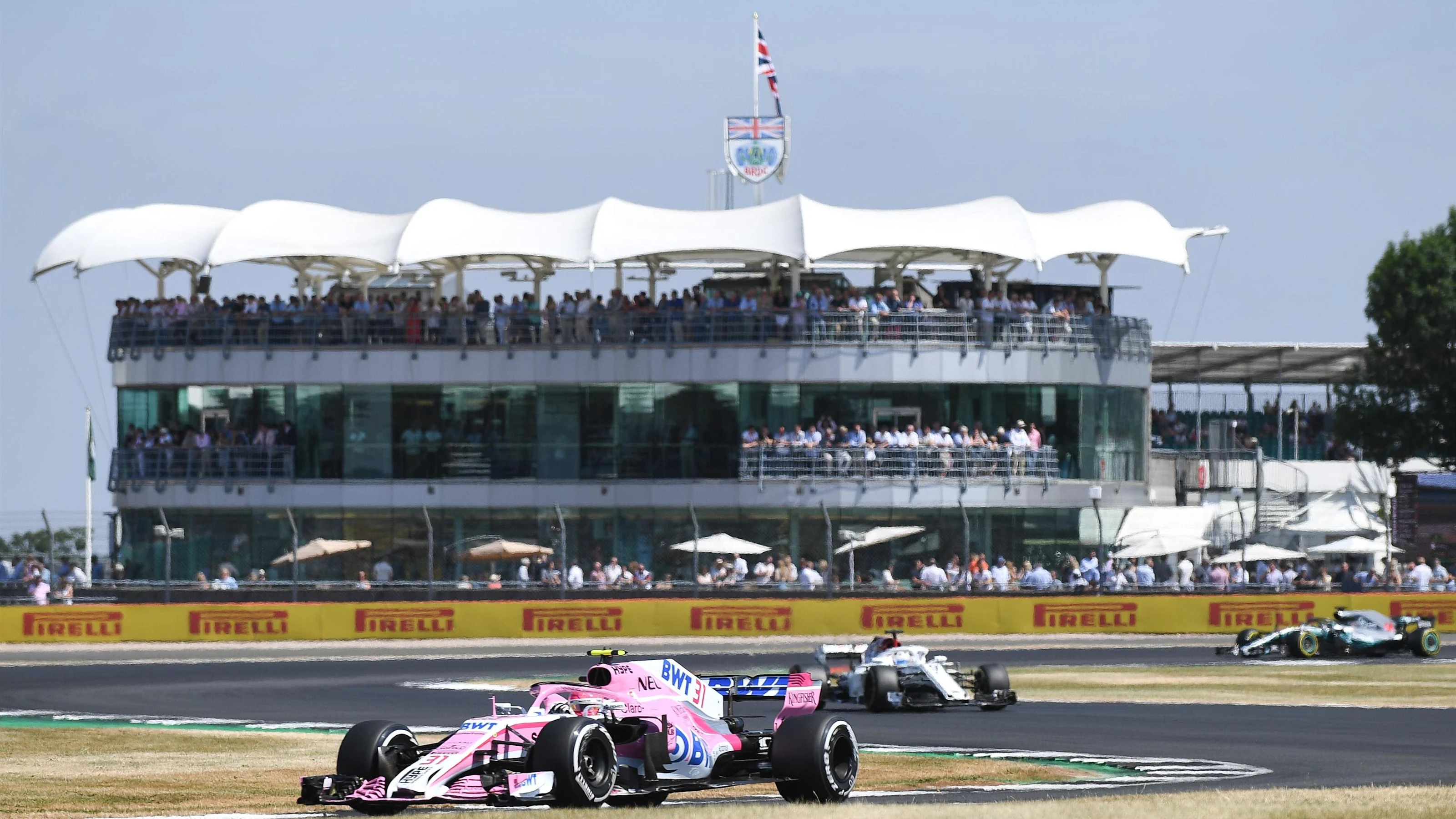Esteban Ocon (FRA) Force India VJM11 at Formula One World Championship, Rd10, British Grand Prix,