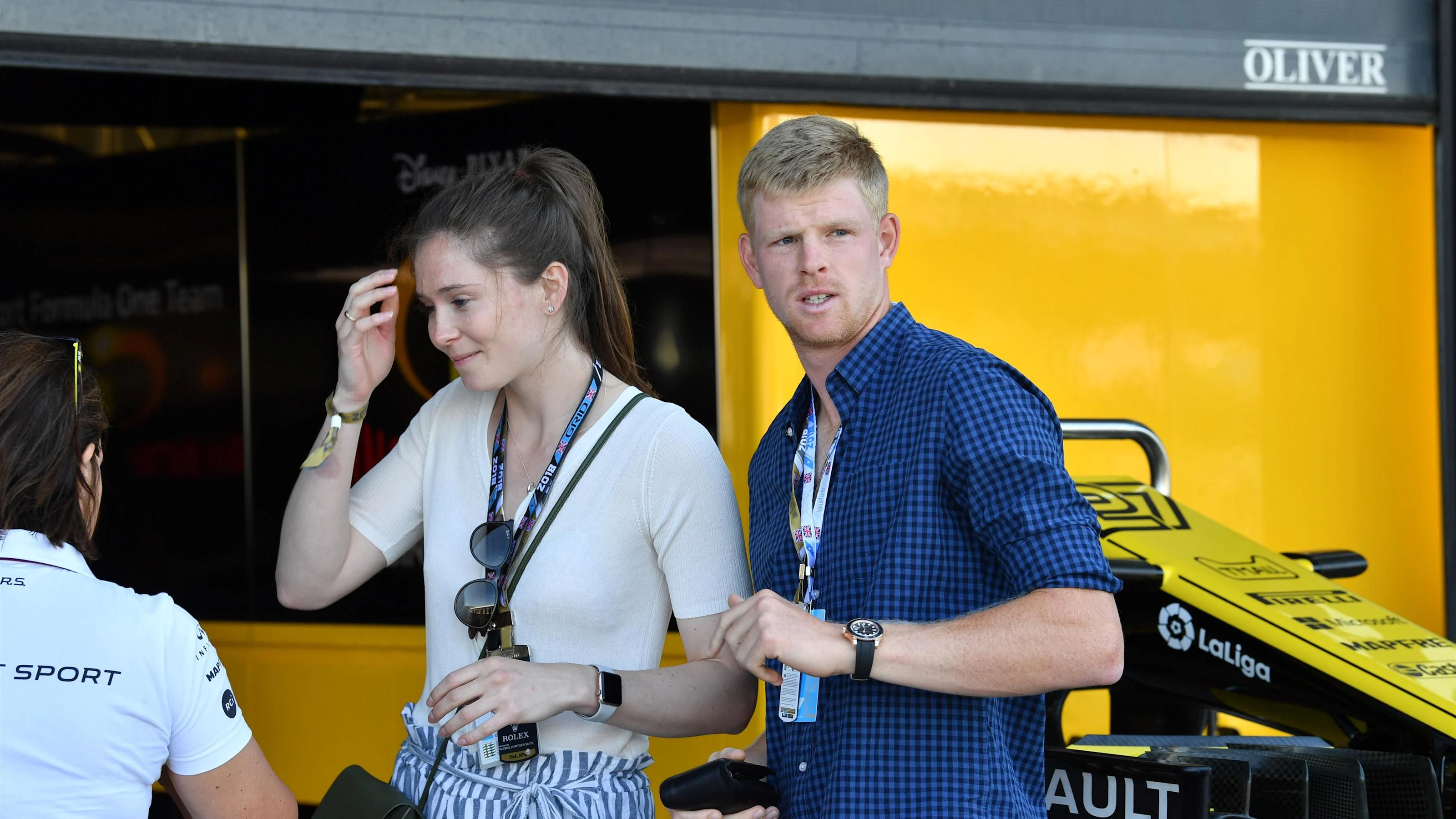 Kyle Edmund (GBR) Tennis Player and girlfriend at Formula One World Championship, Rd10, British
