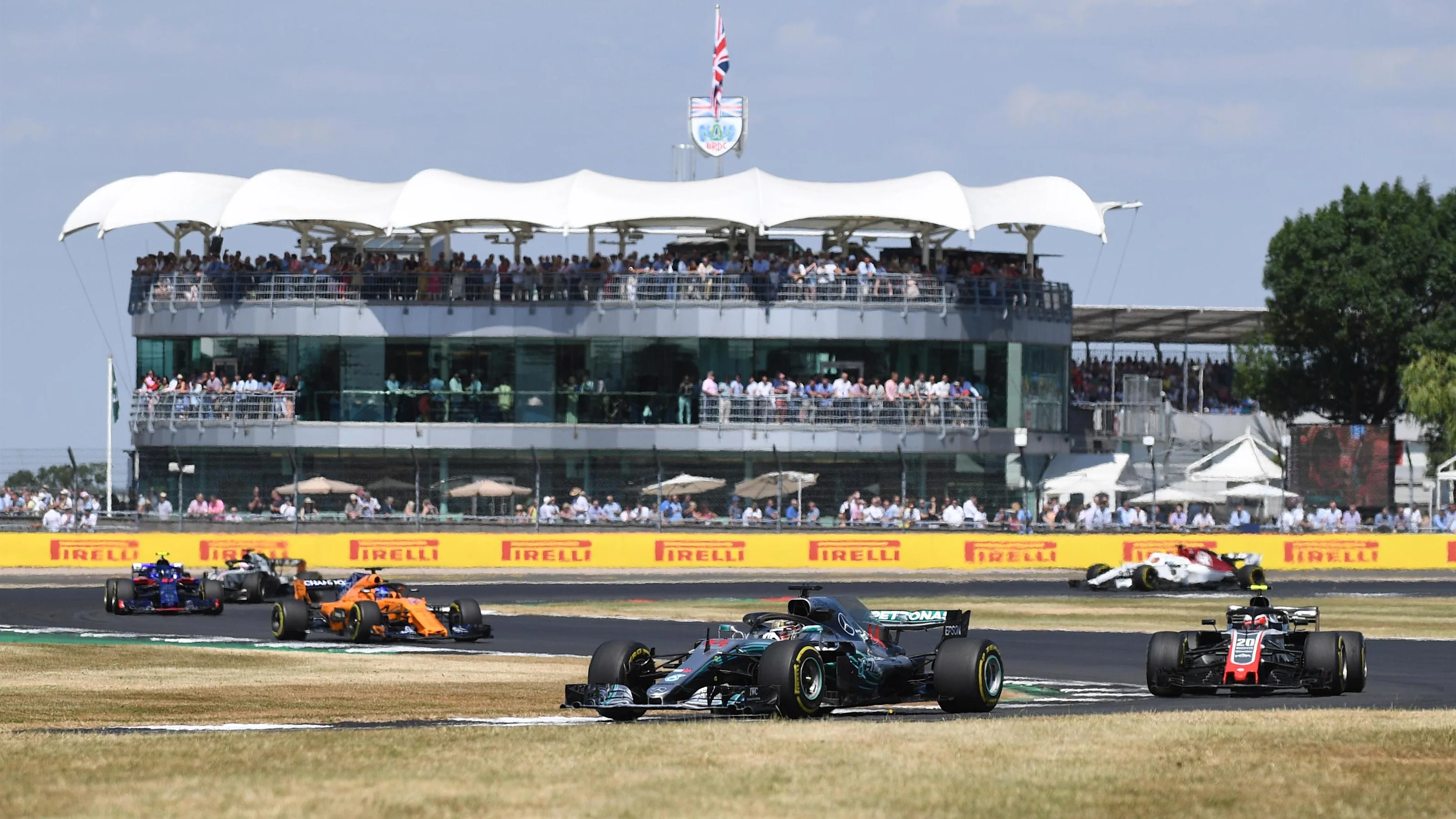 Lewis Hamilton (GBR) Mercedes-AMG F1 W09 EQ Power+ at Formula One World Championship, Rd10, British