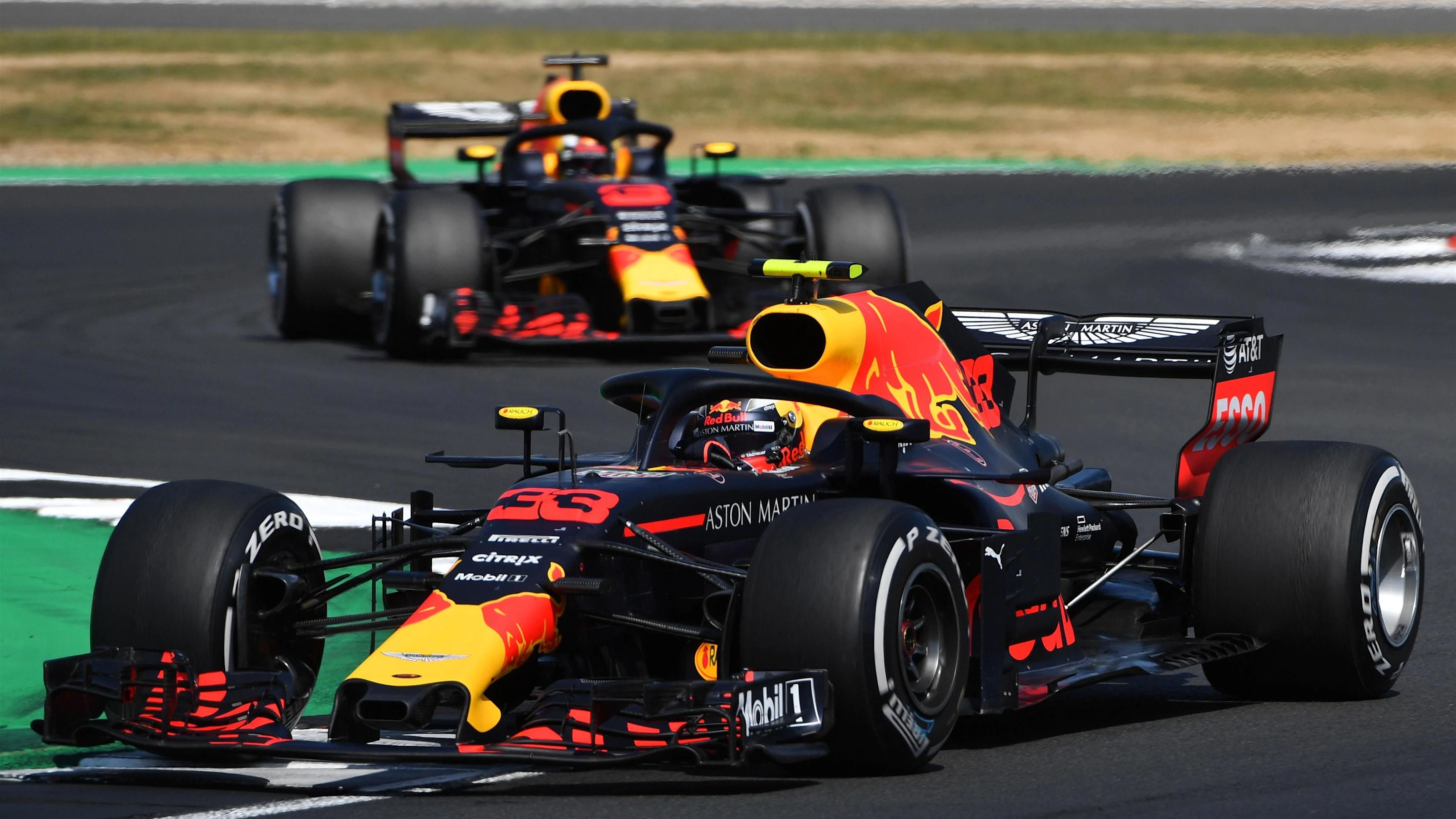 Max Verstappen (NED) Red Bull Racing RB14 at Formula One World Championship, Rd10, British Grand