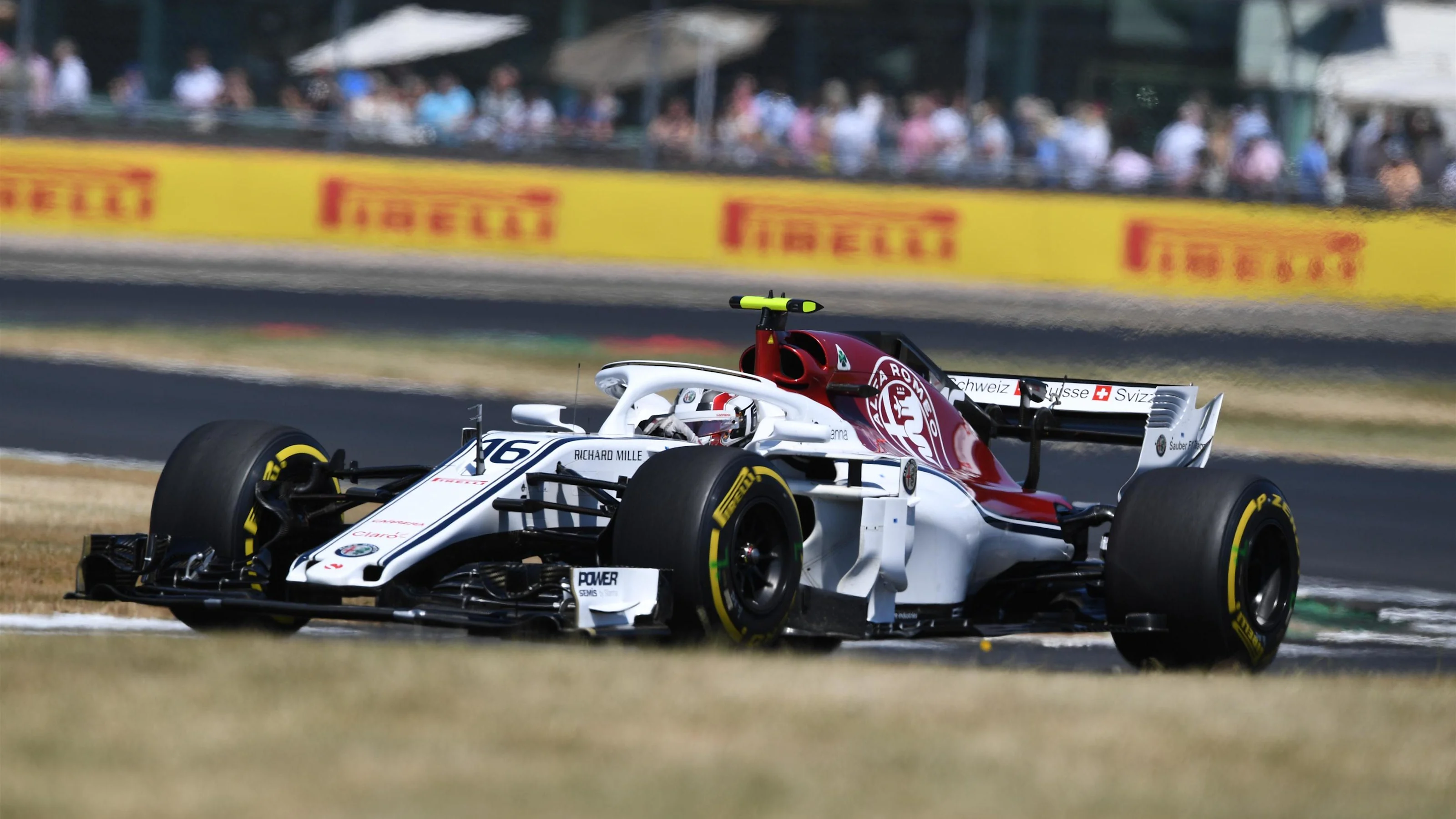 Charles Leclerc (MON) Alfa Romeo Sauber C37 at Formula One World Championship, Rd10, British Grand