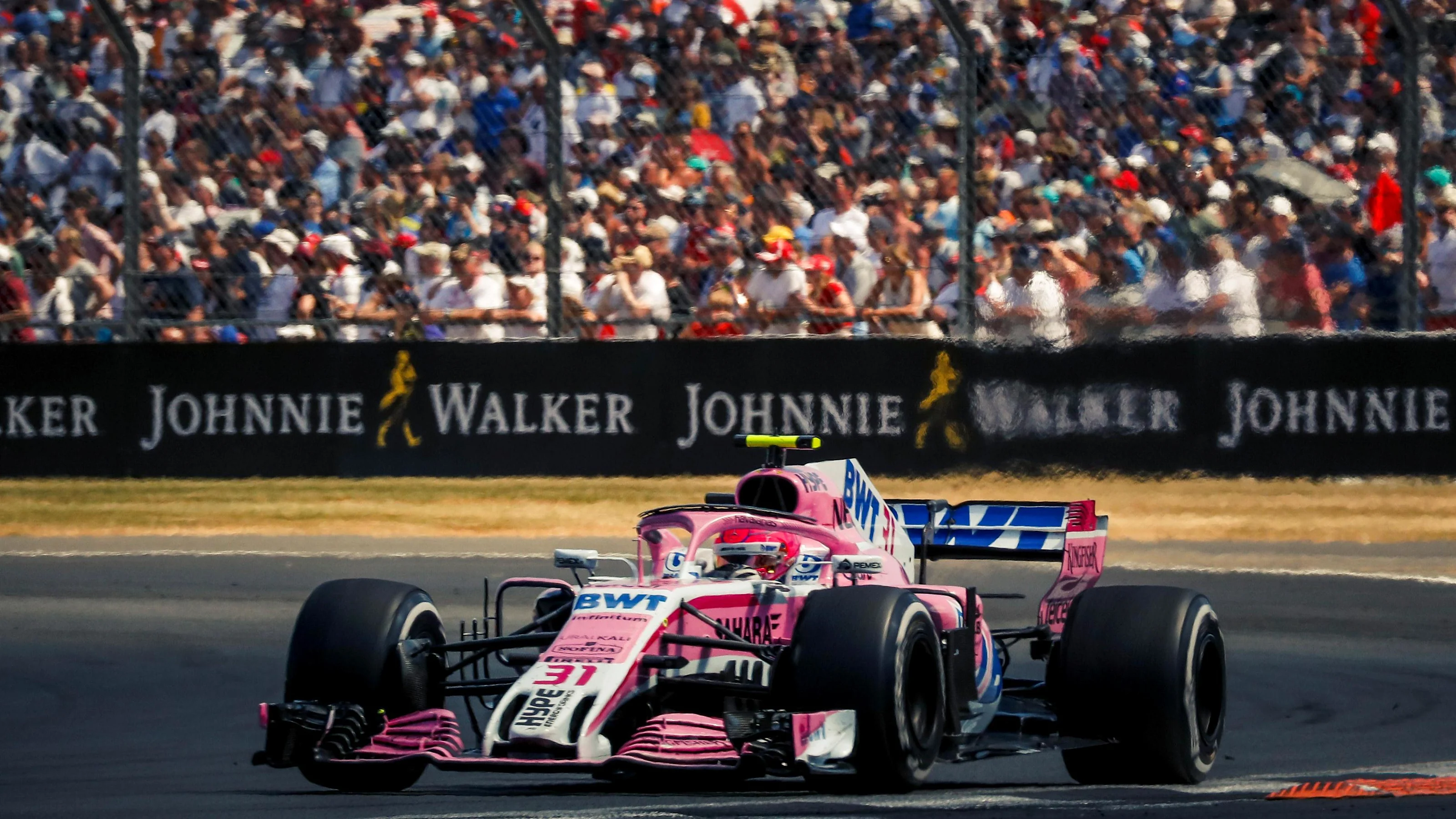 Esteban Ocon (FRA) Force India VJM11 at Formula One World Championship, Rd10, British Grand Prix,