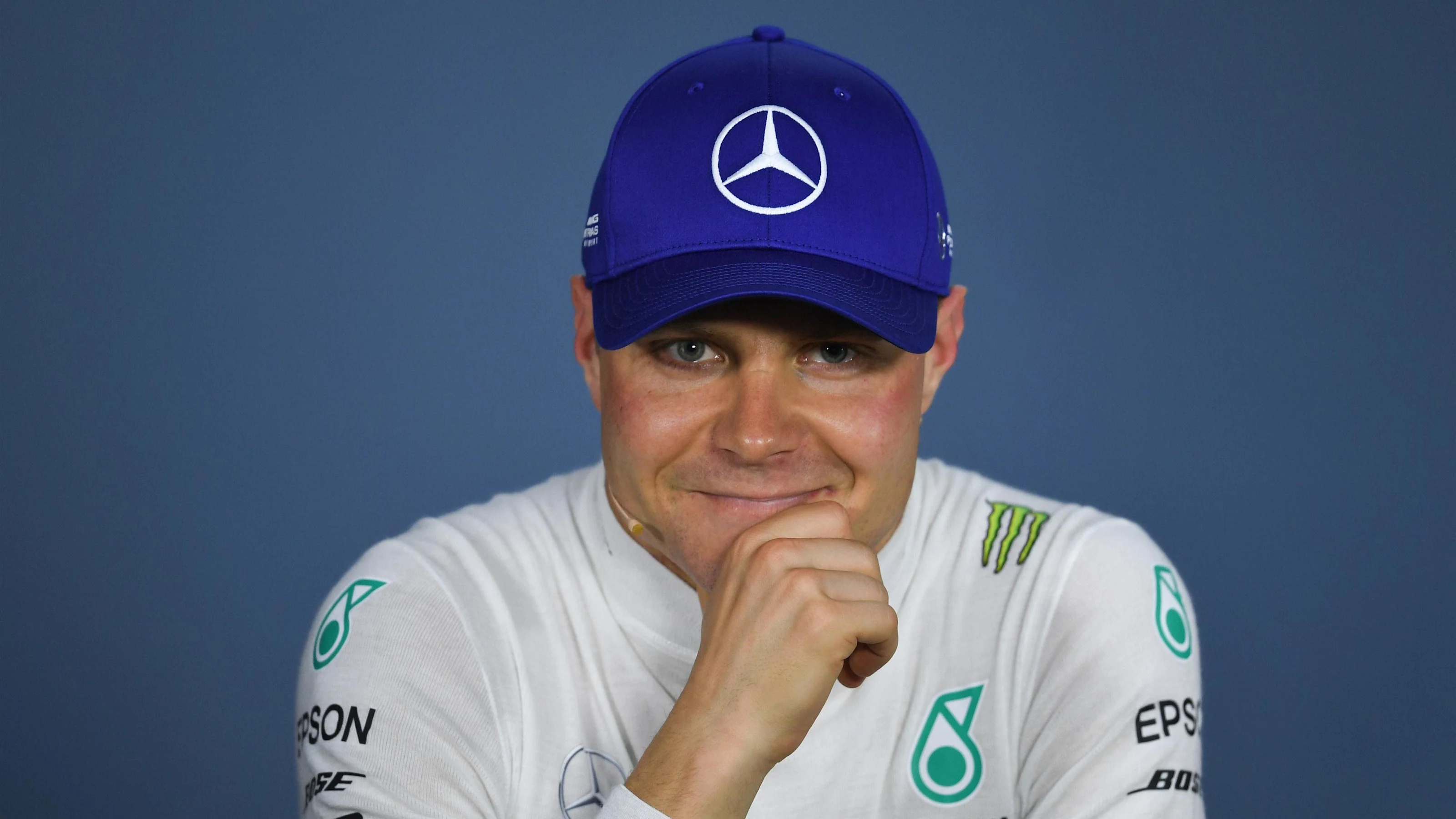 Valtteri Bottas (FIN) Mercedes-AMG F1 in the Press Conference at Formula One World Championship,