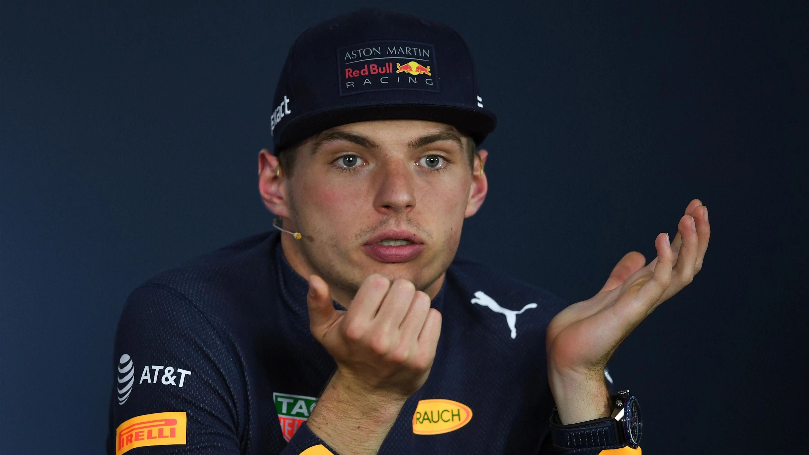 Max Verstappen (NED) Red Bull Racing in the Press Conference at Formula One World Championship,