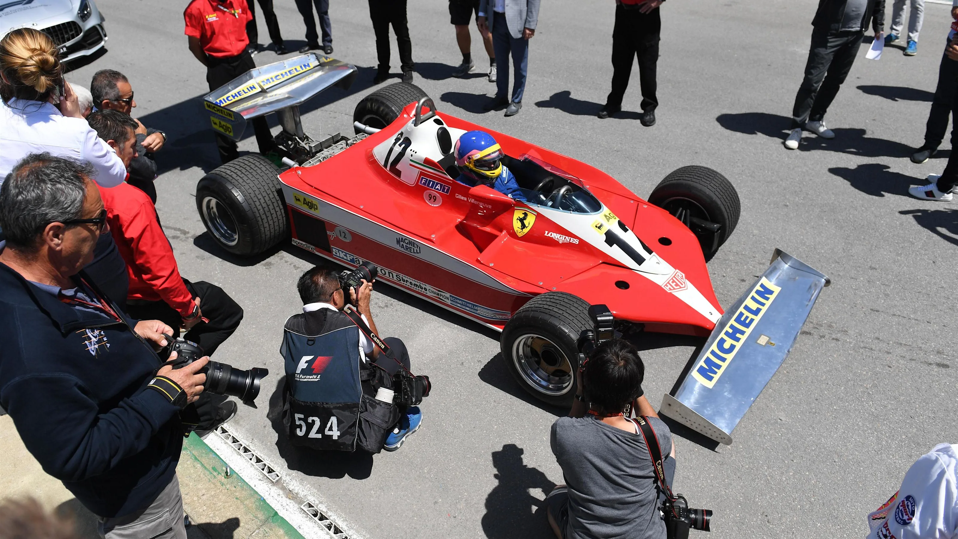 Jacques Villeneuve (CDN) Sky Italia drives his Fathers 1978 Canadian GP winning Ferrari 312T3 at