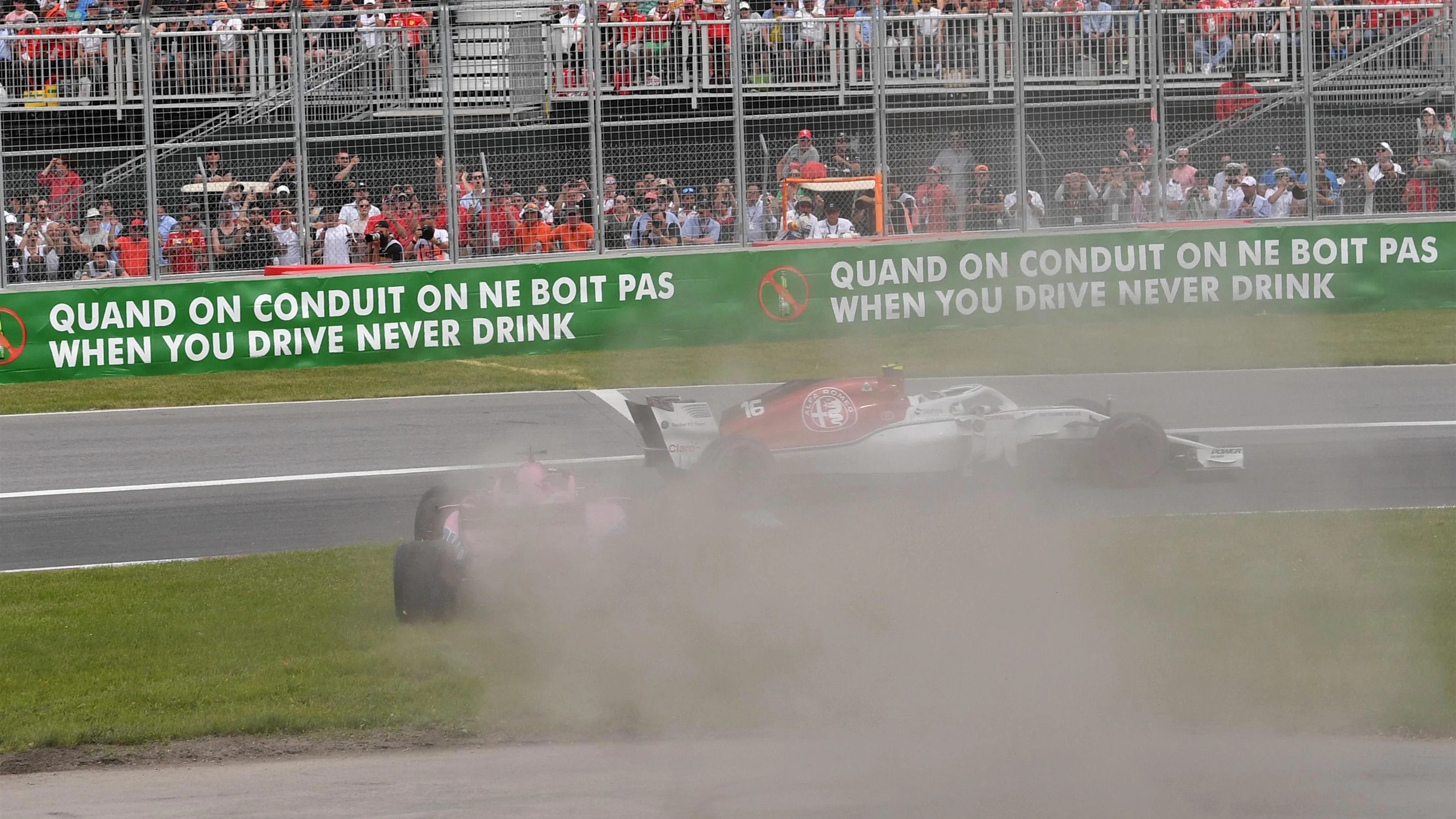 Sergio Perez (MEX) Force India VJM11 spins at Formula One World Championship, Rd7, Canadian Grand