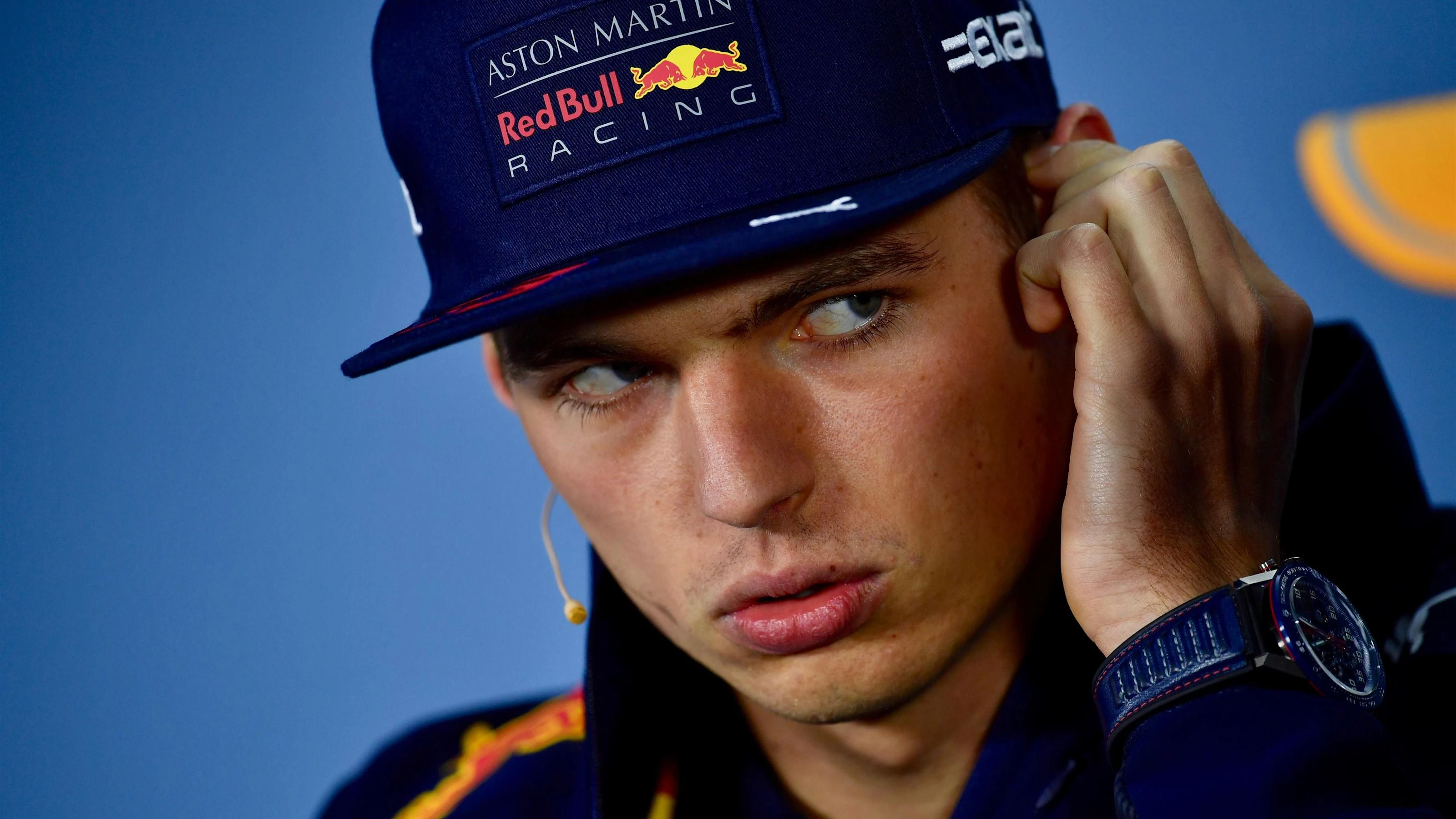 Max Verstappen (NED) Red Bull Racing in the Press Conference at Formula One World Championship,