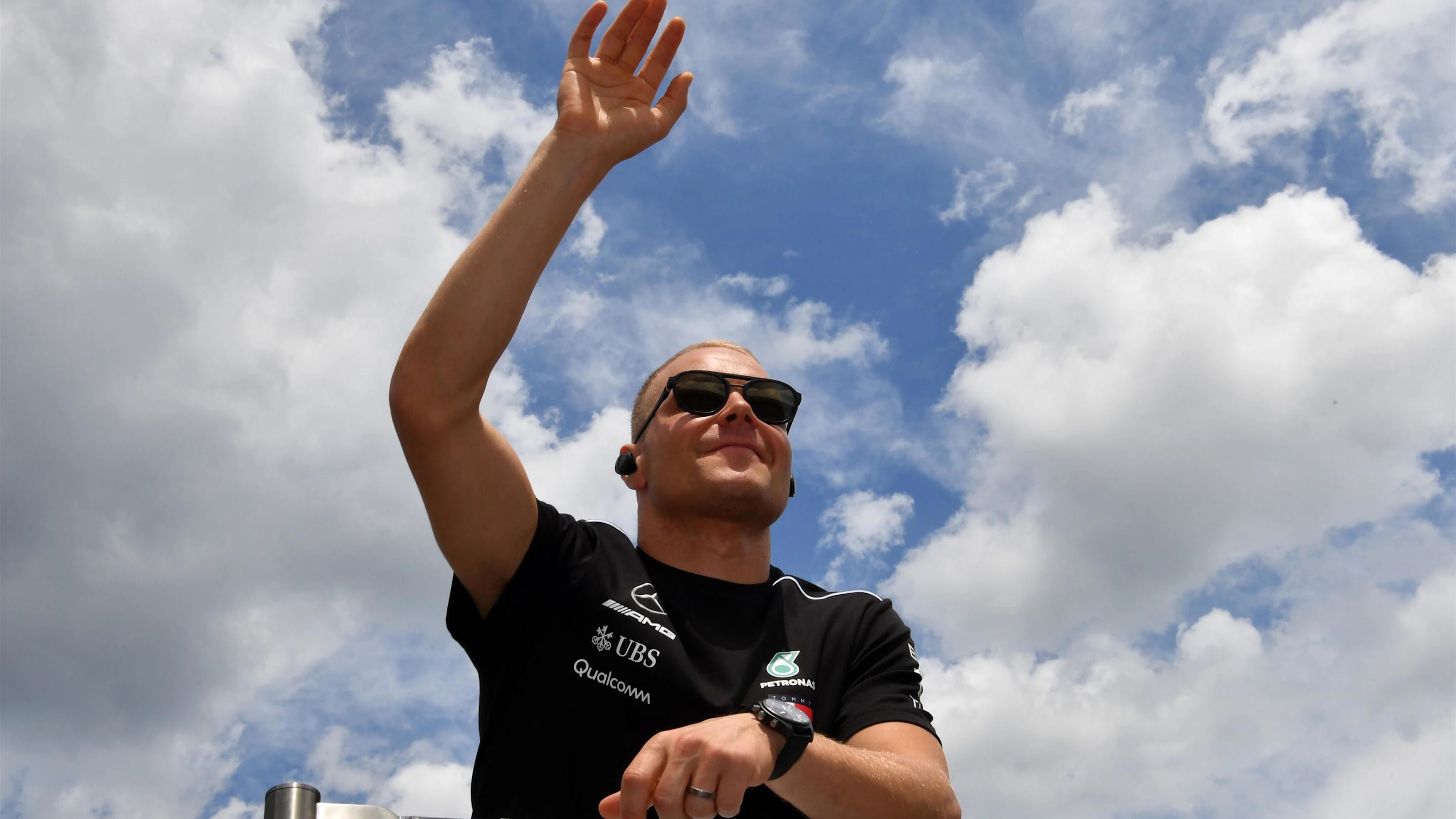 Valtteri Bottas (FIN) Mercedes-AMG F1 on the drivers parade at Formula One World Championship, Rd8,