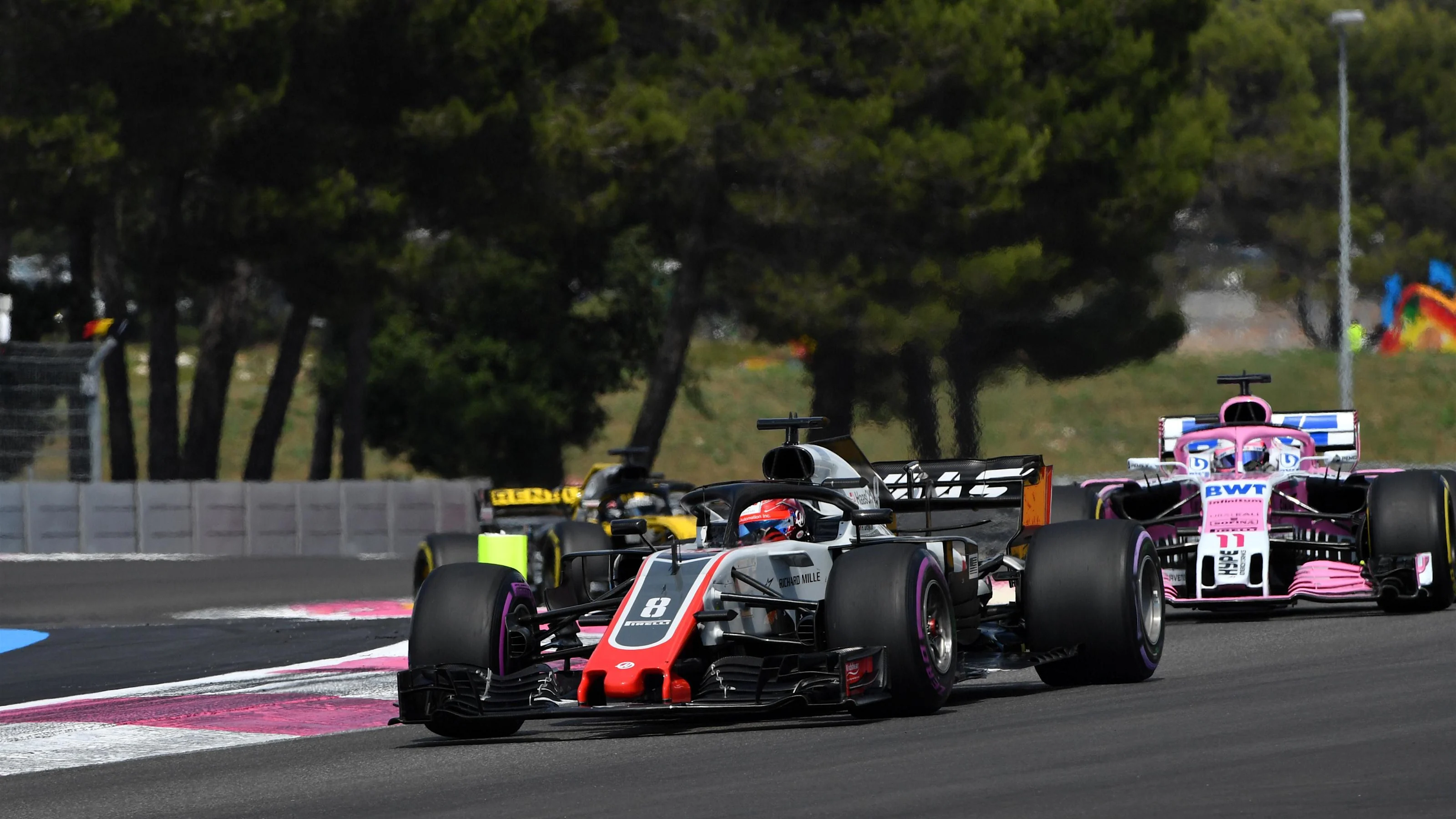 Romain Grosjean (FRA) Haas VF-18 at Formula One World Championship, Rd8, French Grand Prix, Race,