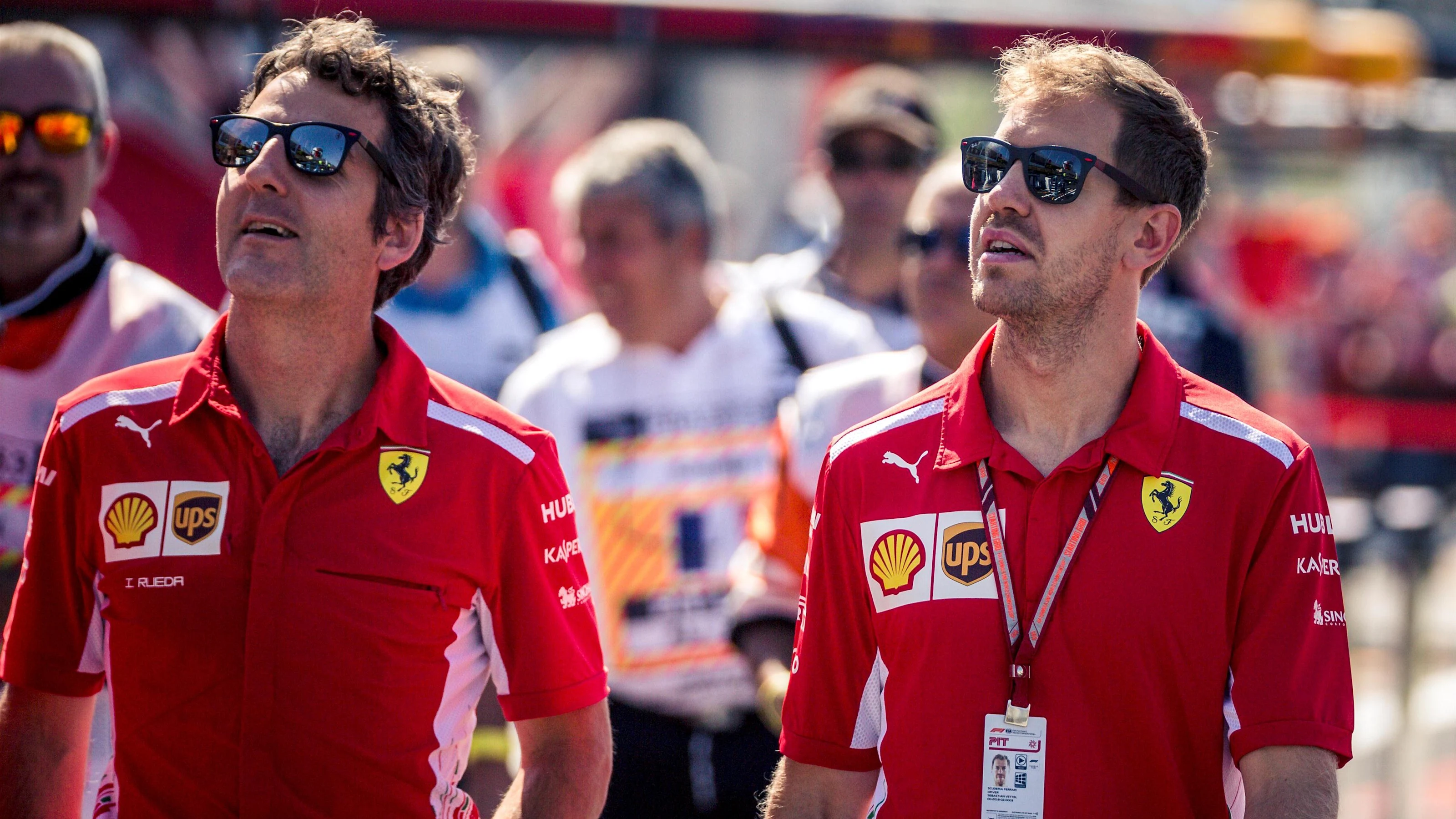 Sebastian Vettel (GER) Ferrari walks the track at Formula One World Championship, Rd8, French Grand
