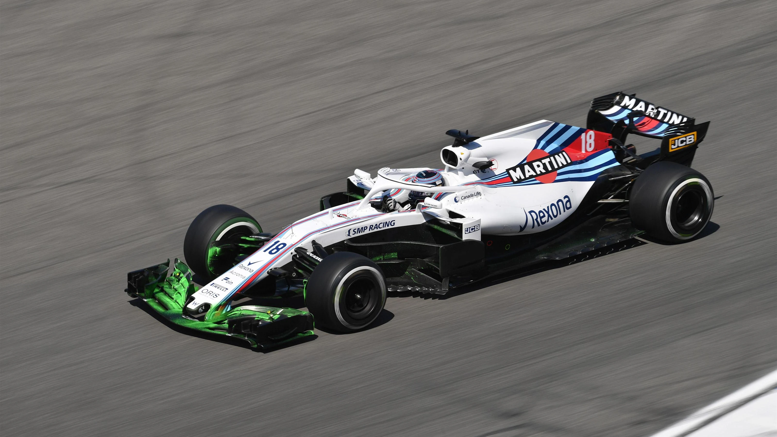 Lance Stroll (CDN) Williams FW41 with aero paint on front wing at Formula One World Championship,