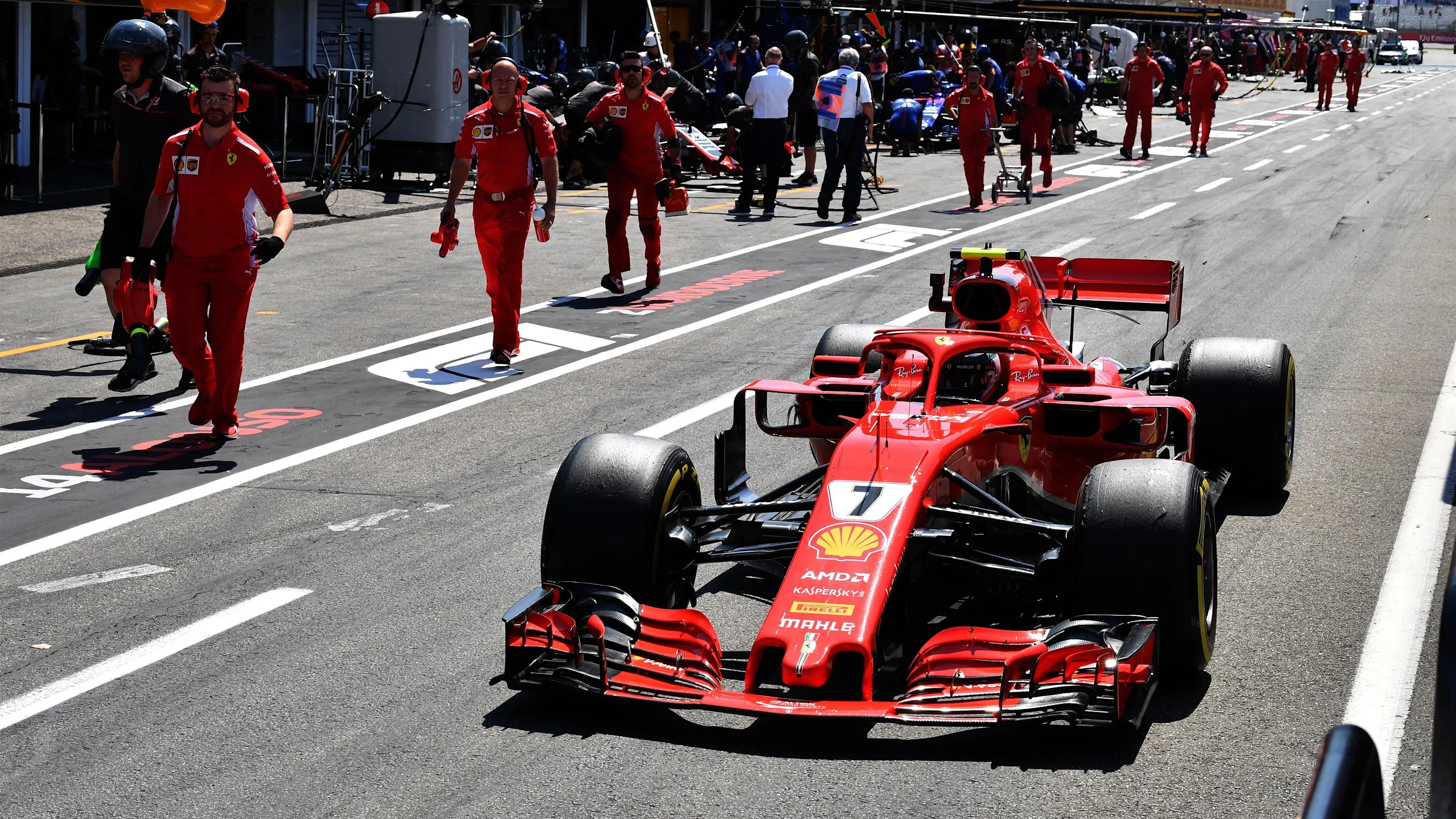 Kimi Raikkonen (FIN) Ferrari SF-71H at Formula One World Championship, Rd11, German Grand Prix,