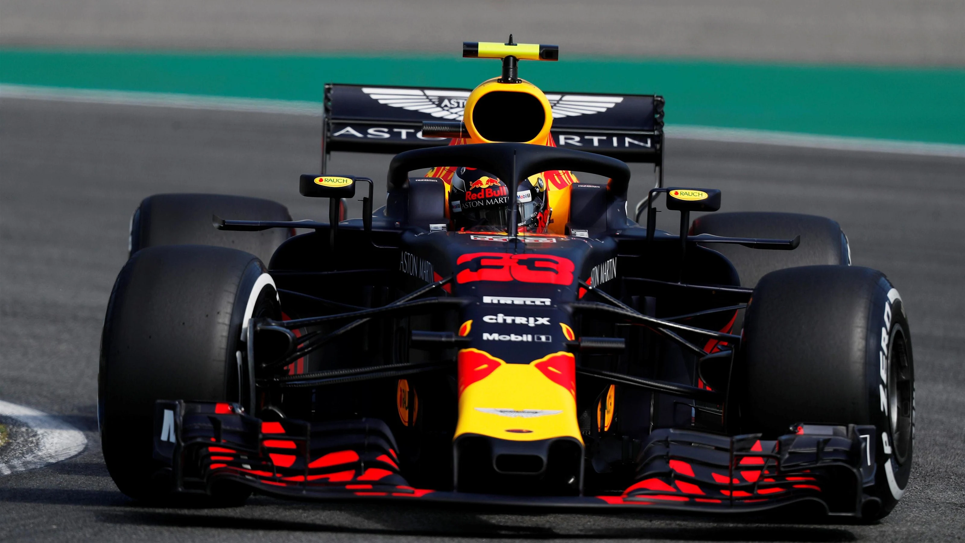 Max Verstappen (NED) Red Bull Racing RB14 at Formula One World Championship, Rd11, German Grand