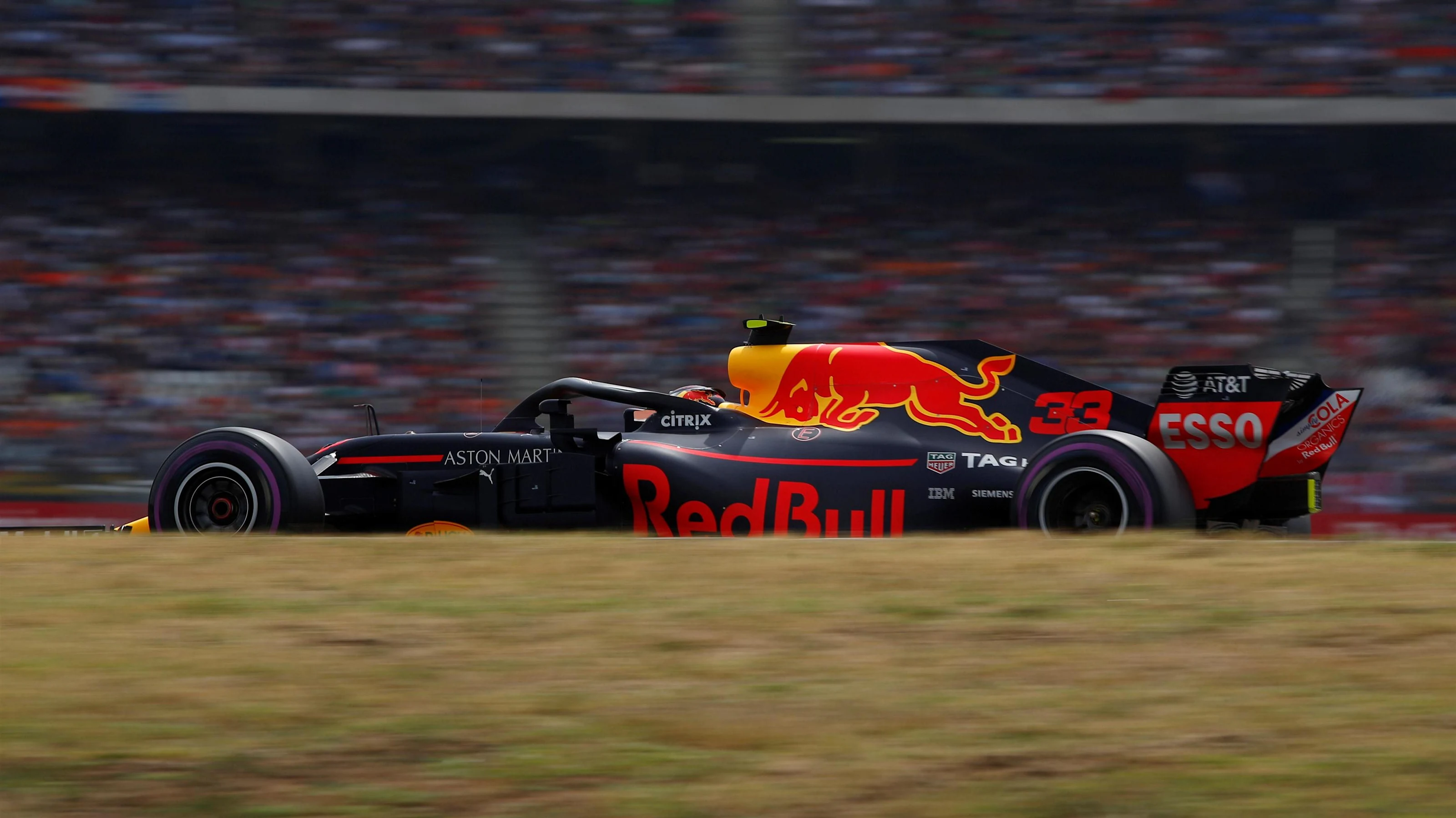 Max Verstappen (NED) Red Bull Racing RB14 at Formula One World Championship, Rd11, German Grand