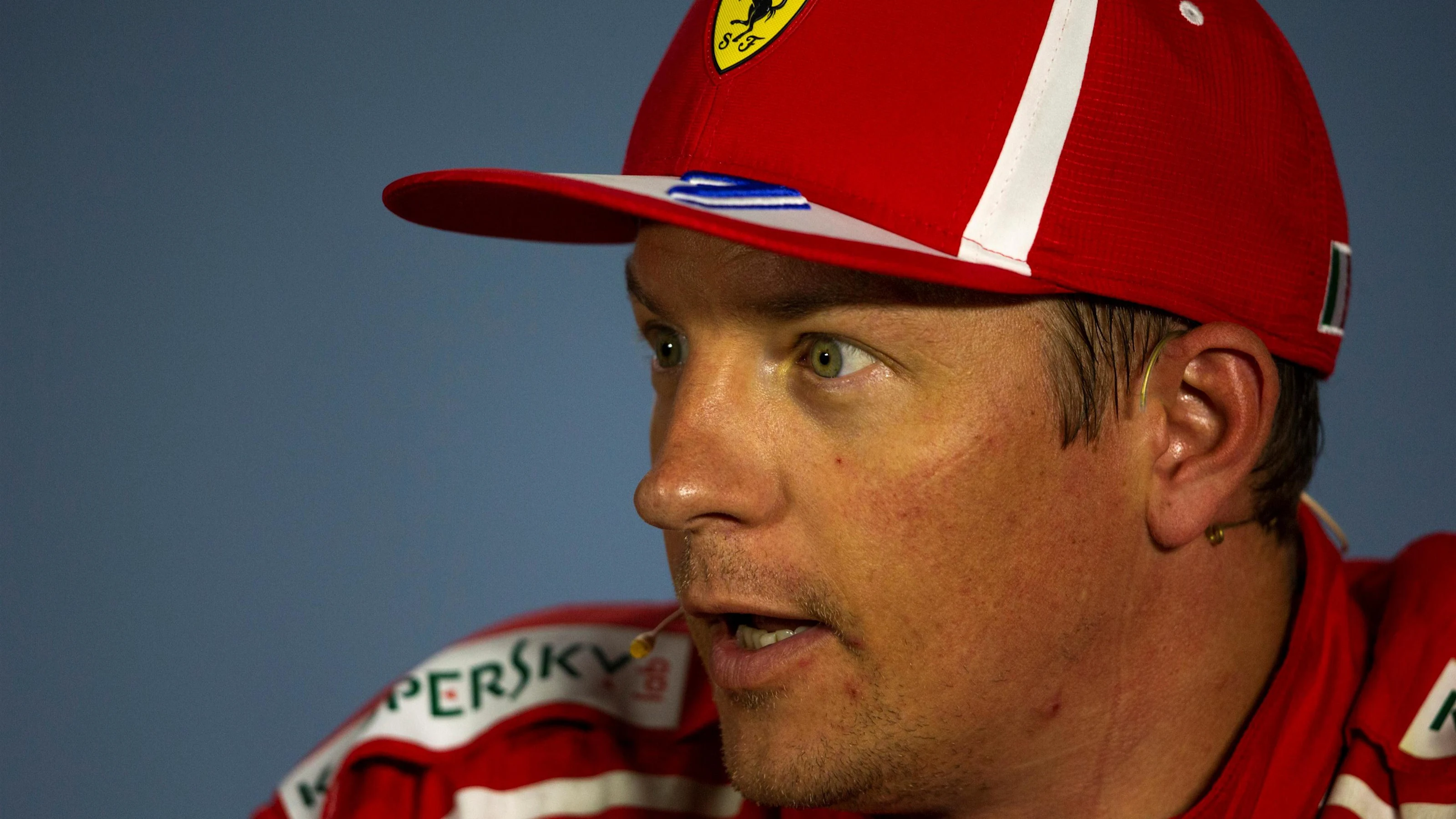Kimi Raikkonen (FIN) Ferrari in Press Conference at Formula One World Championship, Rd11, German