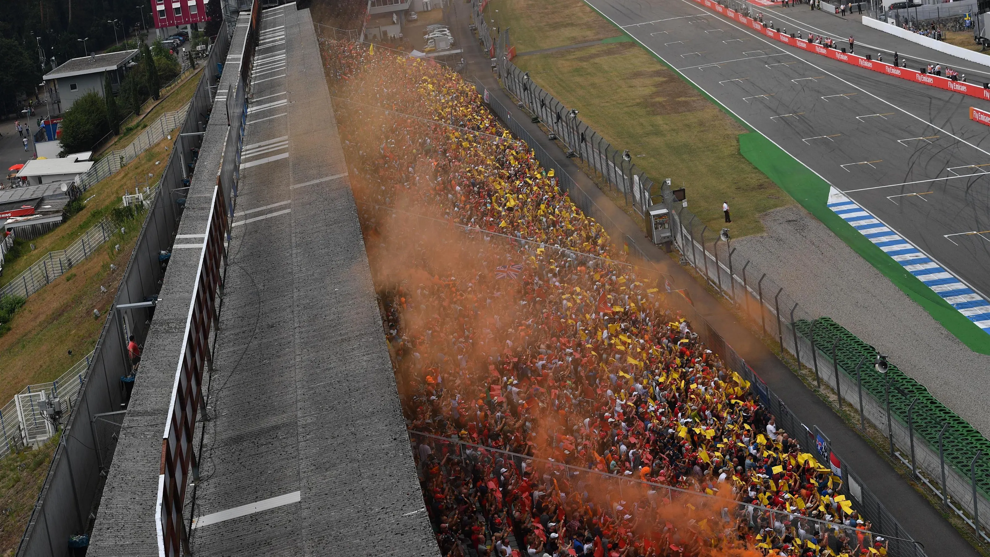 fans at Formula One World Championship, Rd11, German Grand Prix, Race, Hockenheim, Germany, Sunday