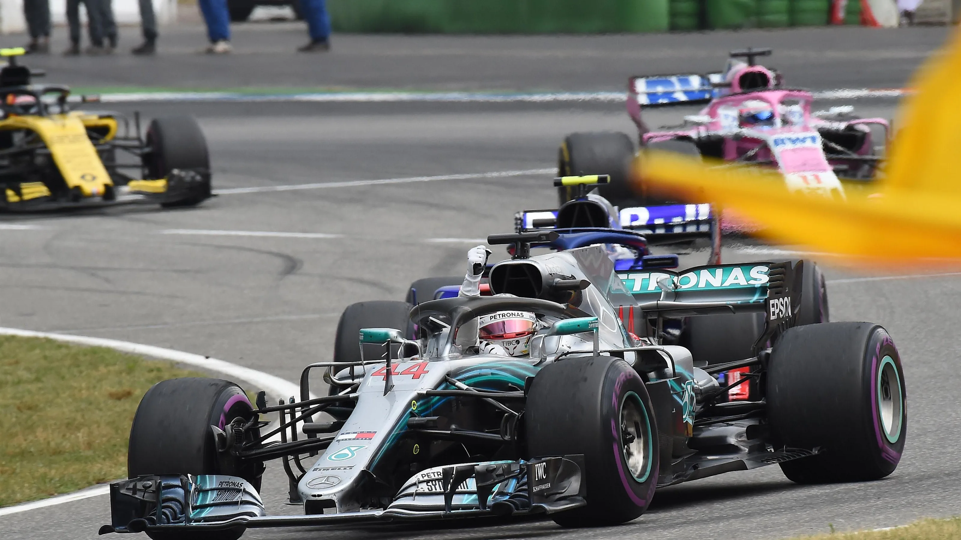 Race Winner Lewis Hamilton (GBR) Mercedes-AMG F1 at Formula One World Championship, Rd11, German