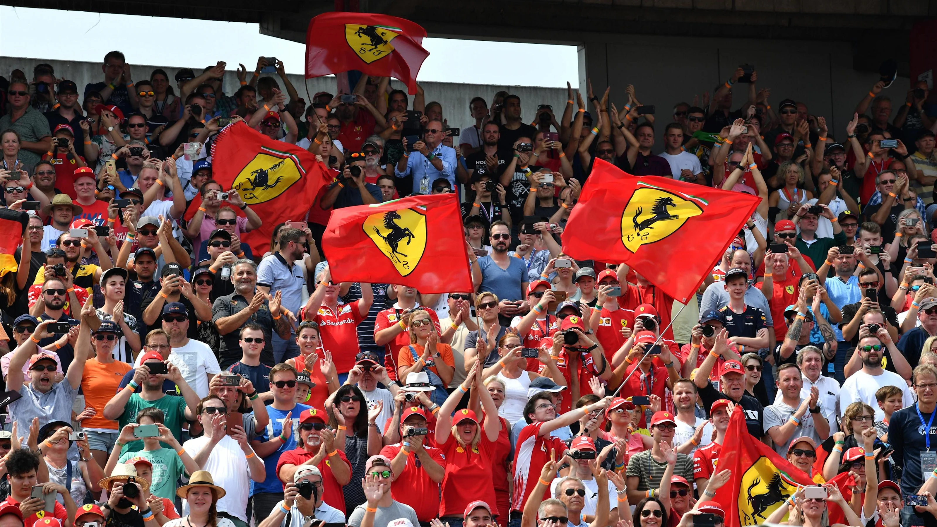 Fans at Formula One World Championship, Rd11, German Grand Prix, Race, Hockenheim, Germany, Sunday