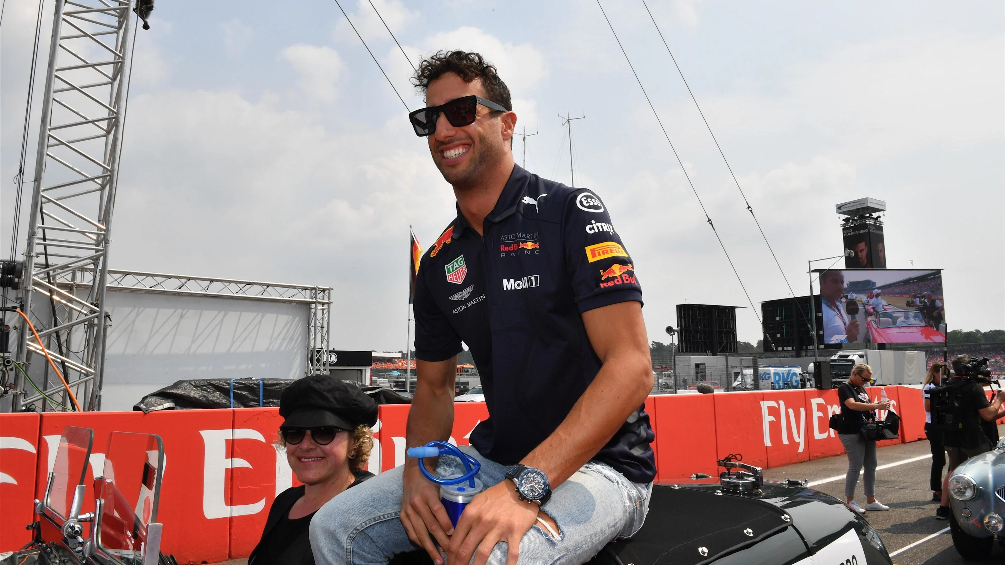 Daniel Ricciardo (AUS) Red Bull Racing on the drivers parade at Formula One World Championship,