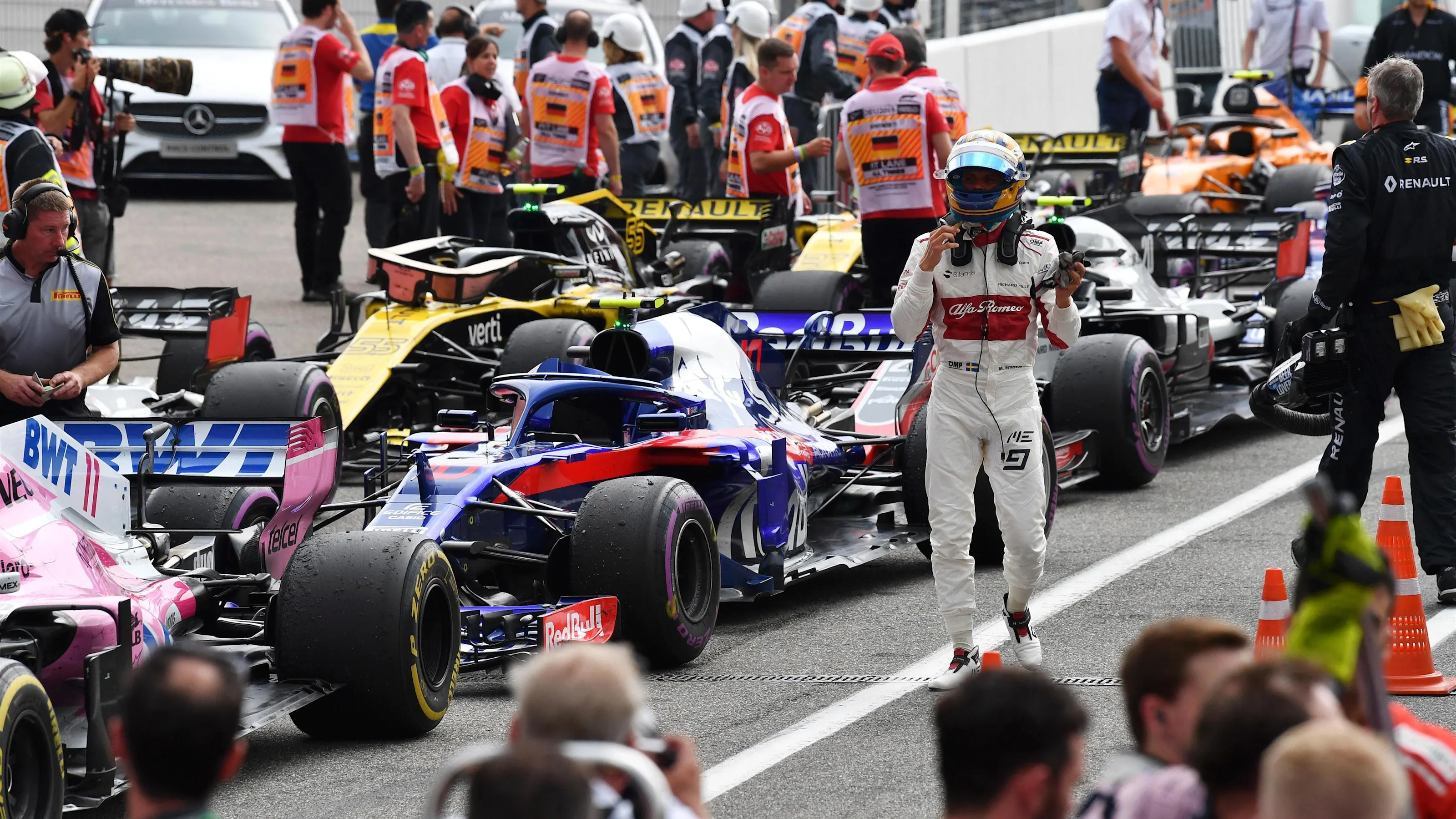 Marcus Ericsson (SWE) Alfa Romeo Sauber F1 Team in parc ferme at Formula One World Championship,