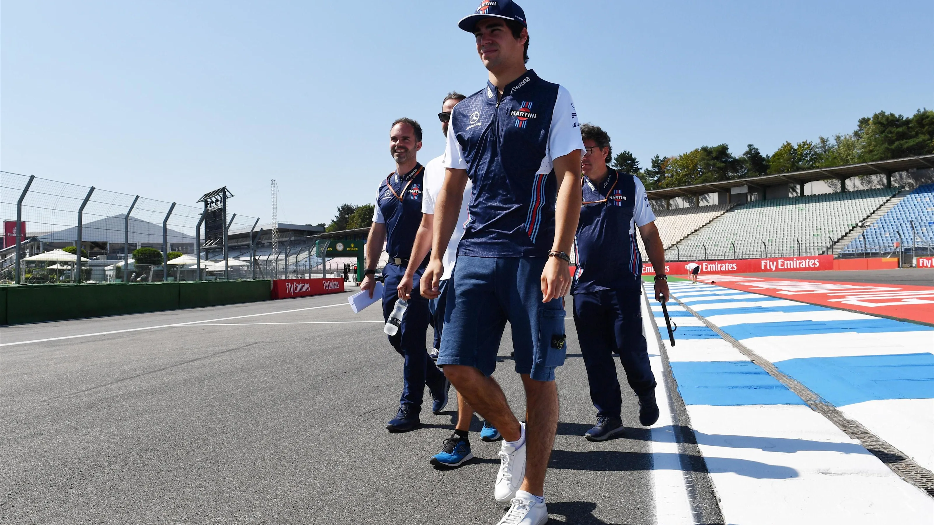 Lance Stroll (CDN) Williams walks the track at Formula One World Championship, Rd11, German Grand