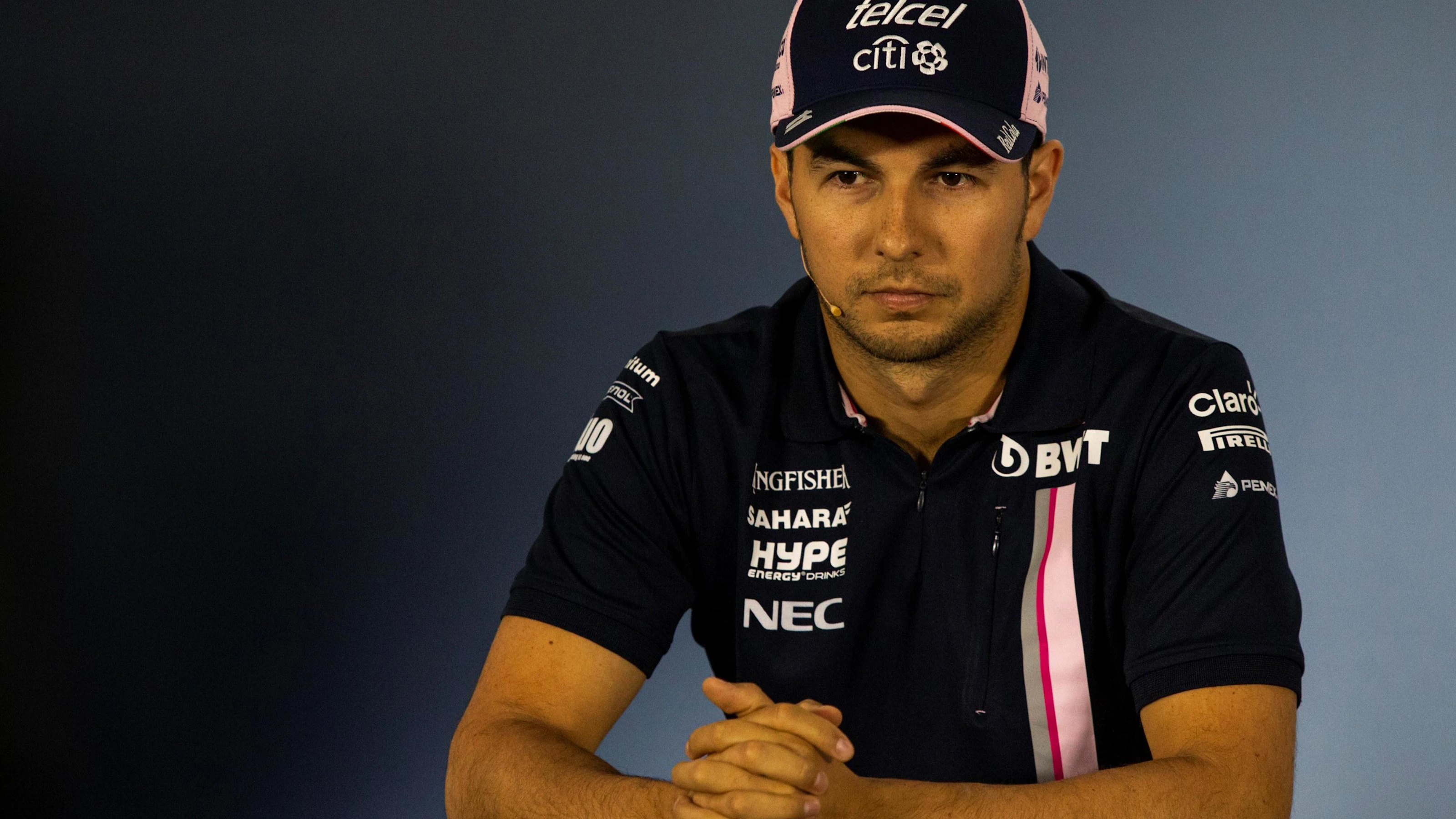 Sergio Perez (MEX) Force India in the Press Conference at Formula One World Championship, Rd11,