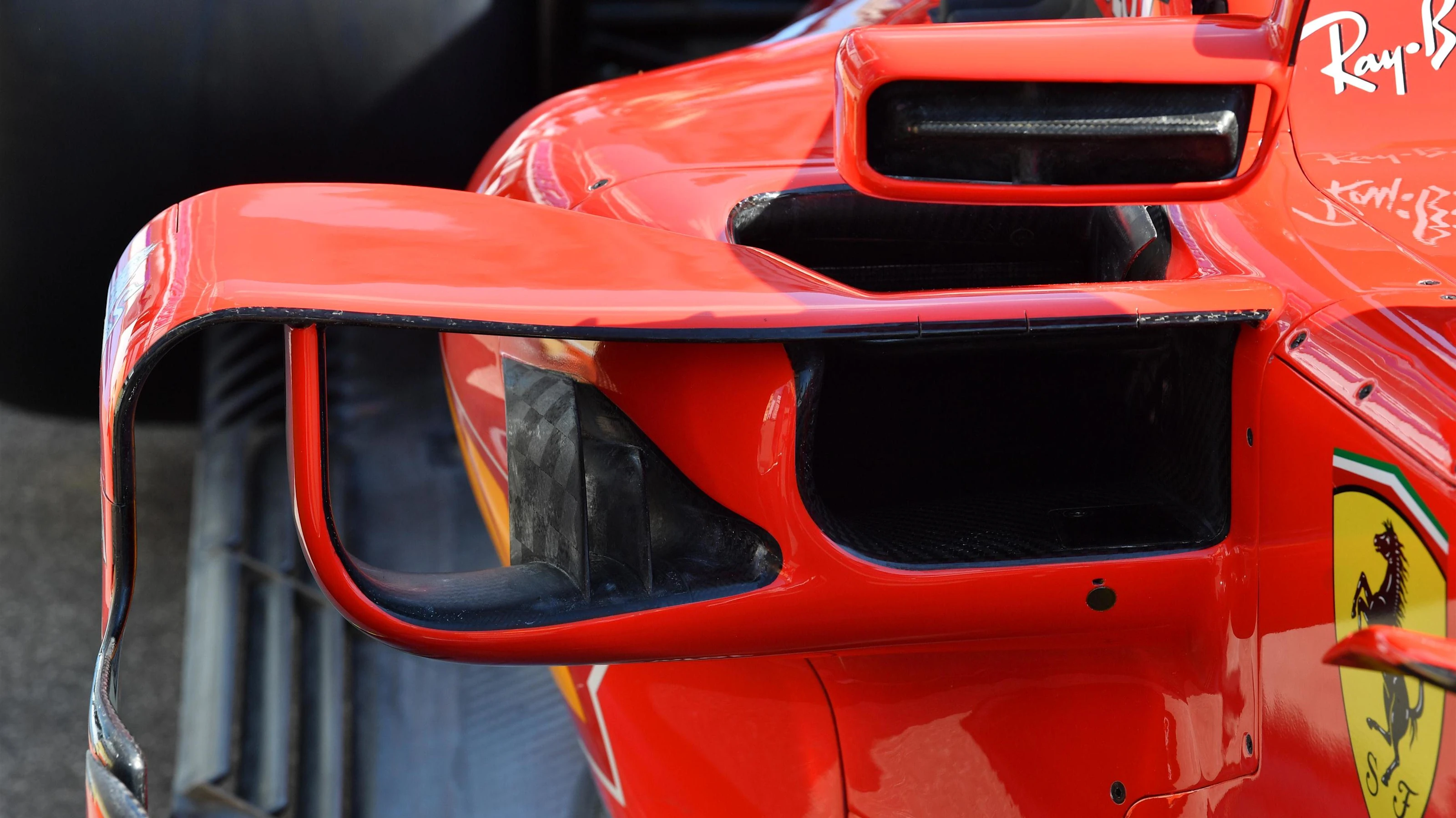 Ferrari SF-71H barge board detail at Formula One World Championship, Rd11, German Grand Prix,