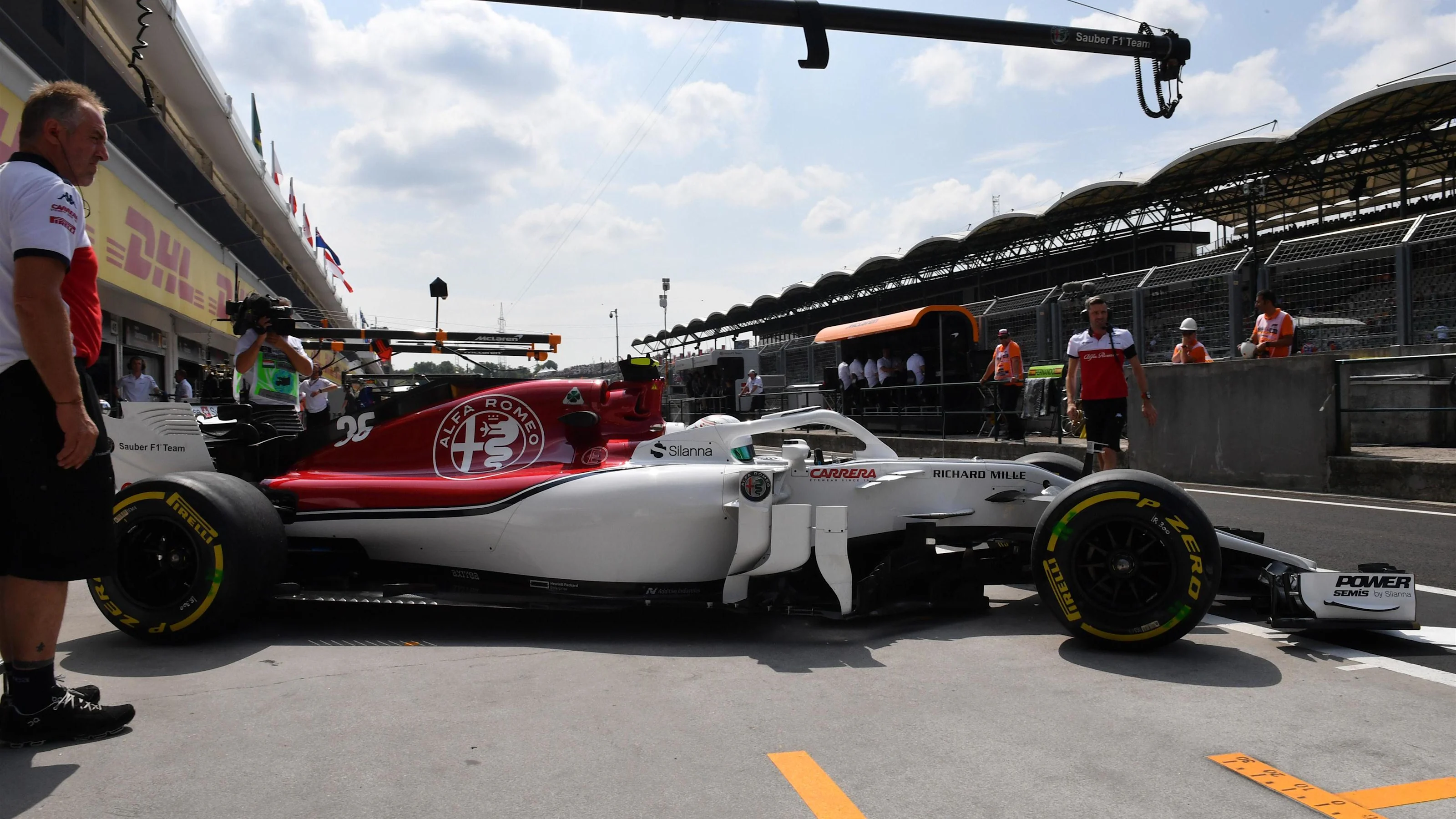 Antonio Giovinazzi (ITA) Alfa Romeo Sauber C37 at Formula One World Championship, Rd12, Hungarian