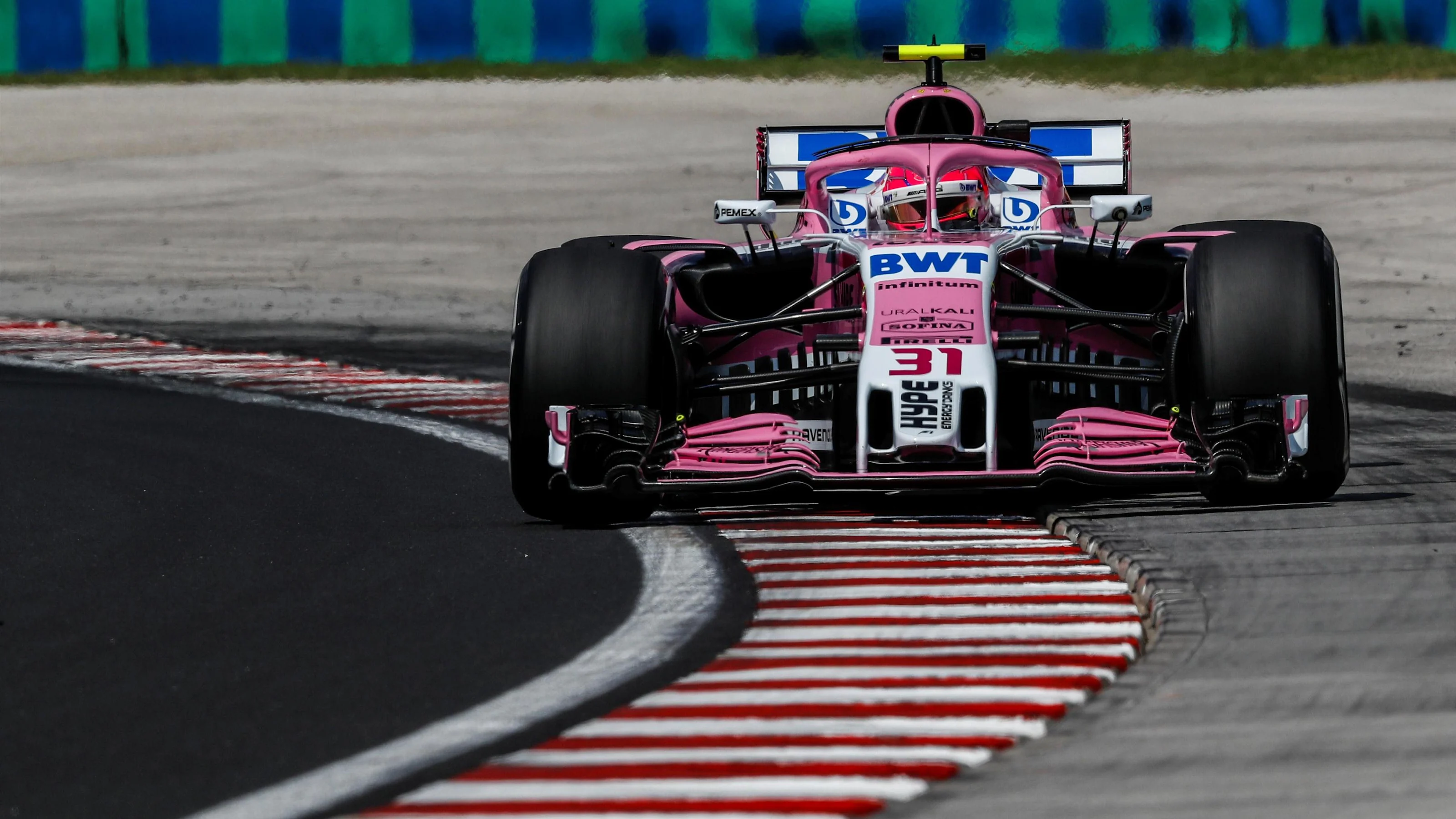Esteban Ocon (FRA) Force India VJM11 at Formula One World Championship, Rd12, Hungarian Grand Prix,