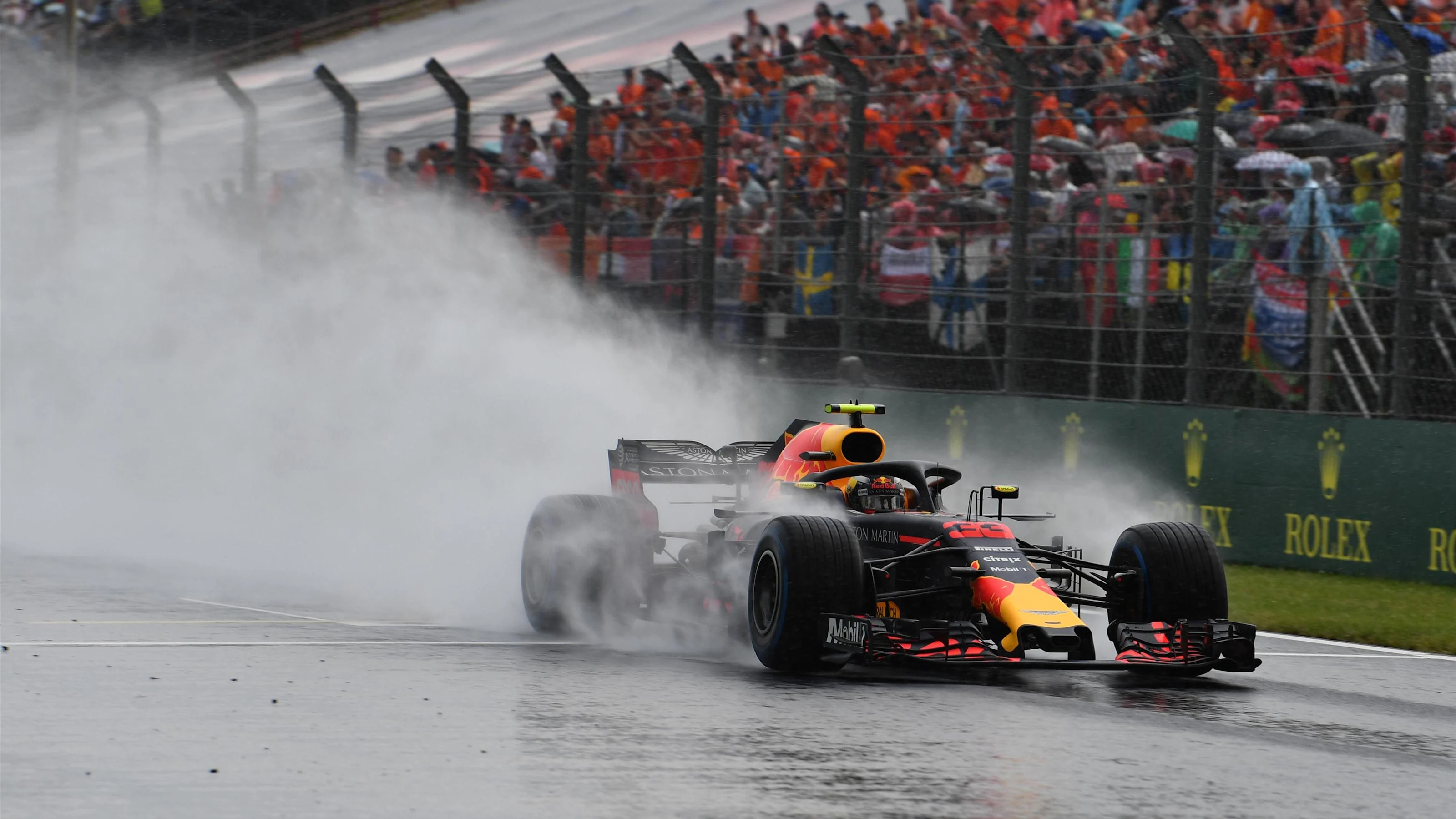 Max Verstappen (NED) Red Bull Racing RB14 at Formula One World Championship, Rd12, Hungarian Grand