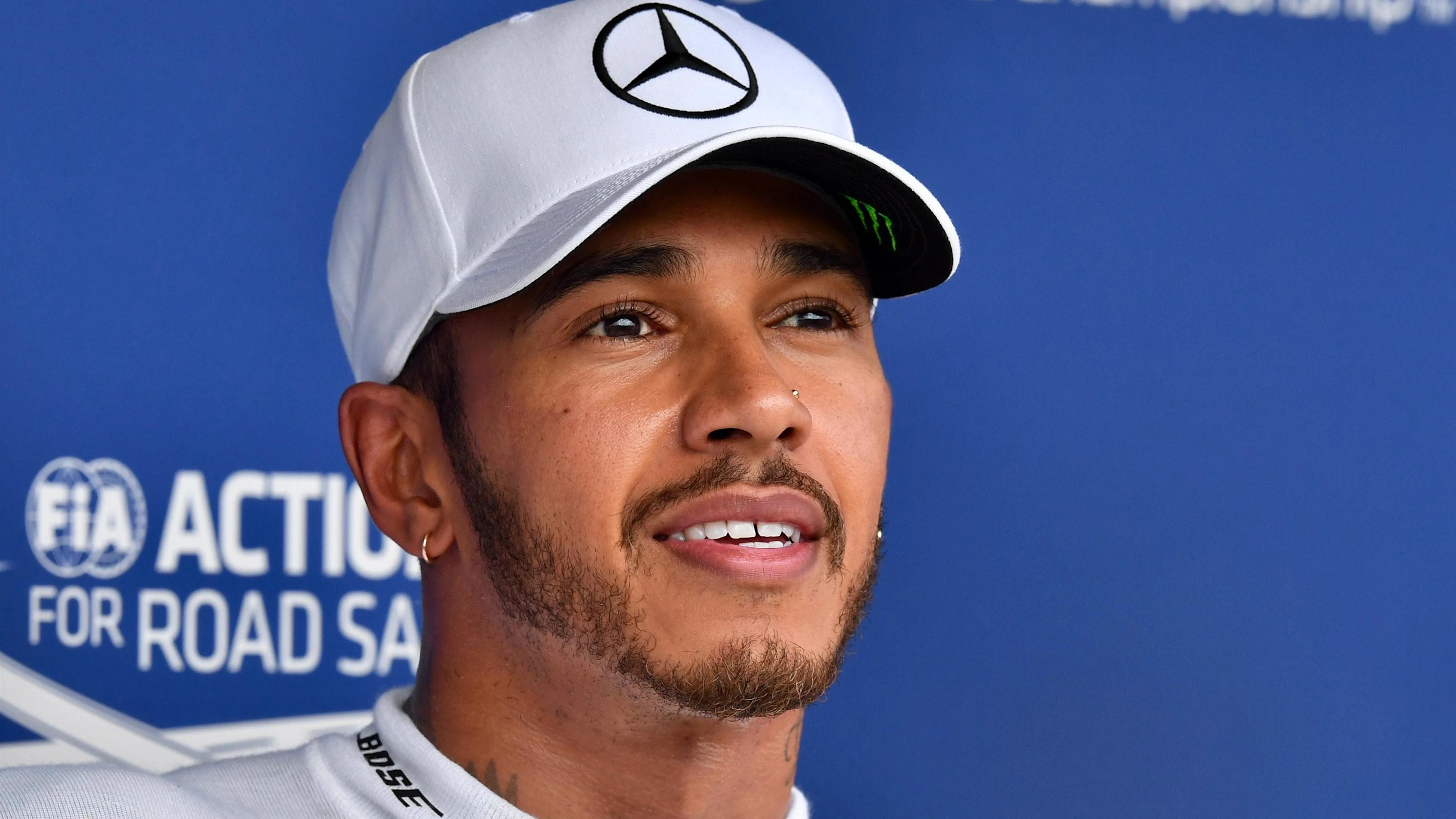 Lewis Hamilton (GBR) Mercedes-AMG F1 in parc ferme at Formula One World Championship, Rd12,
