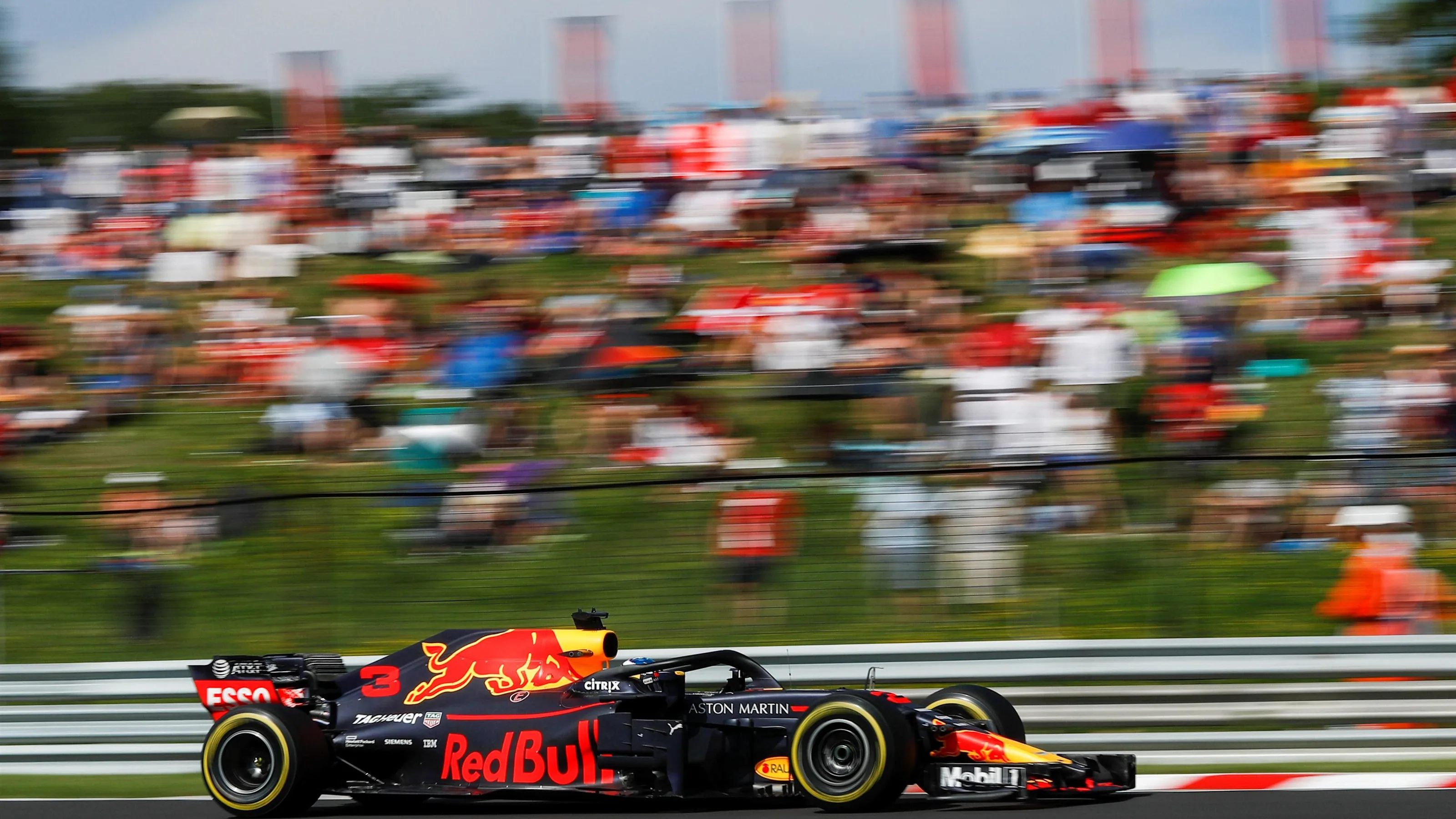 Daniel Ricciardo (AUS) Red Bull Racing RB14 at Formula One World Championship, Rd12, Hungarian