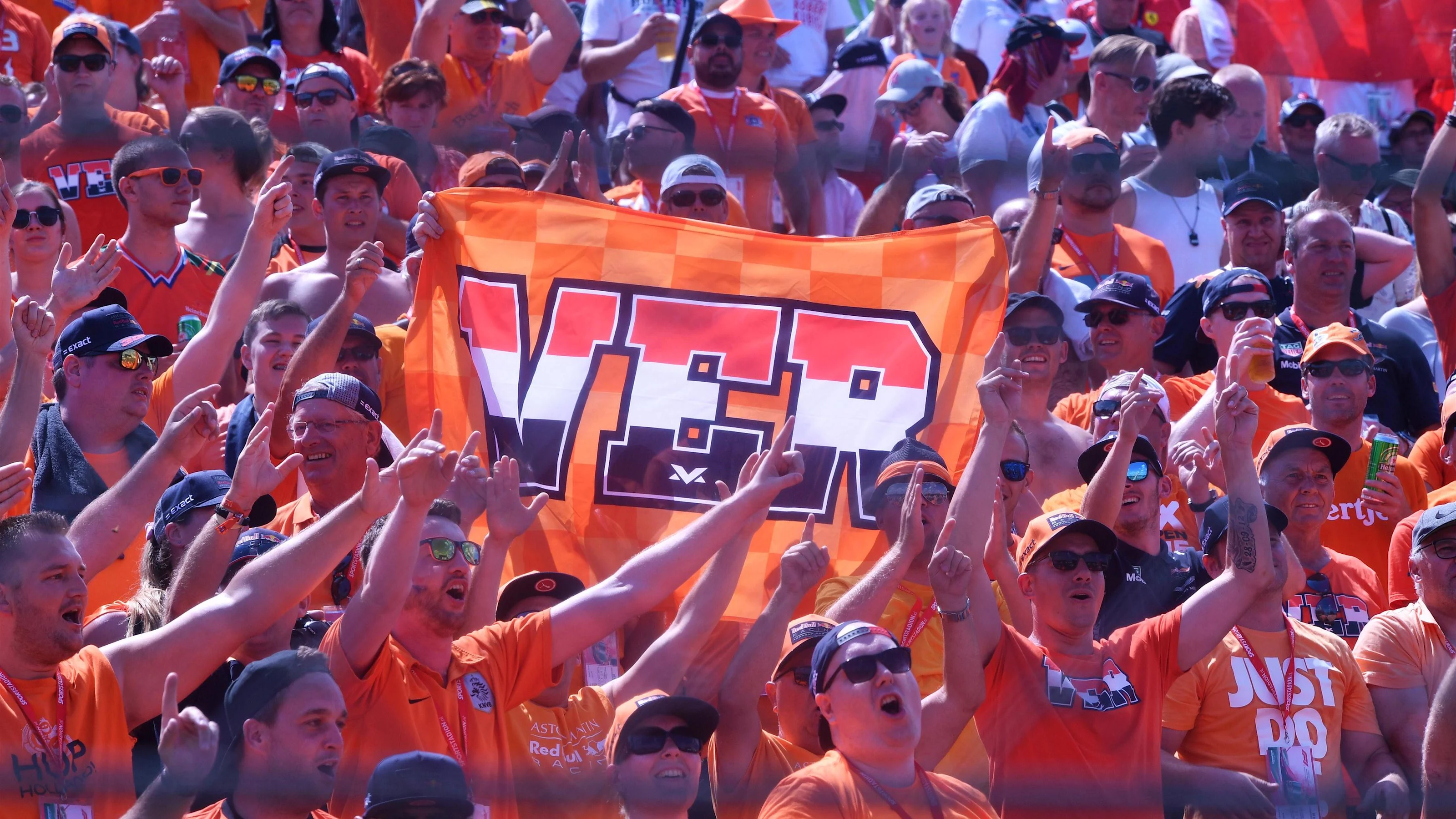 Dutch fans at Formula One World Championship, Rd12, Hungarian Grand Prix, Race, Hungaroring,