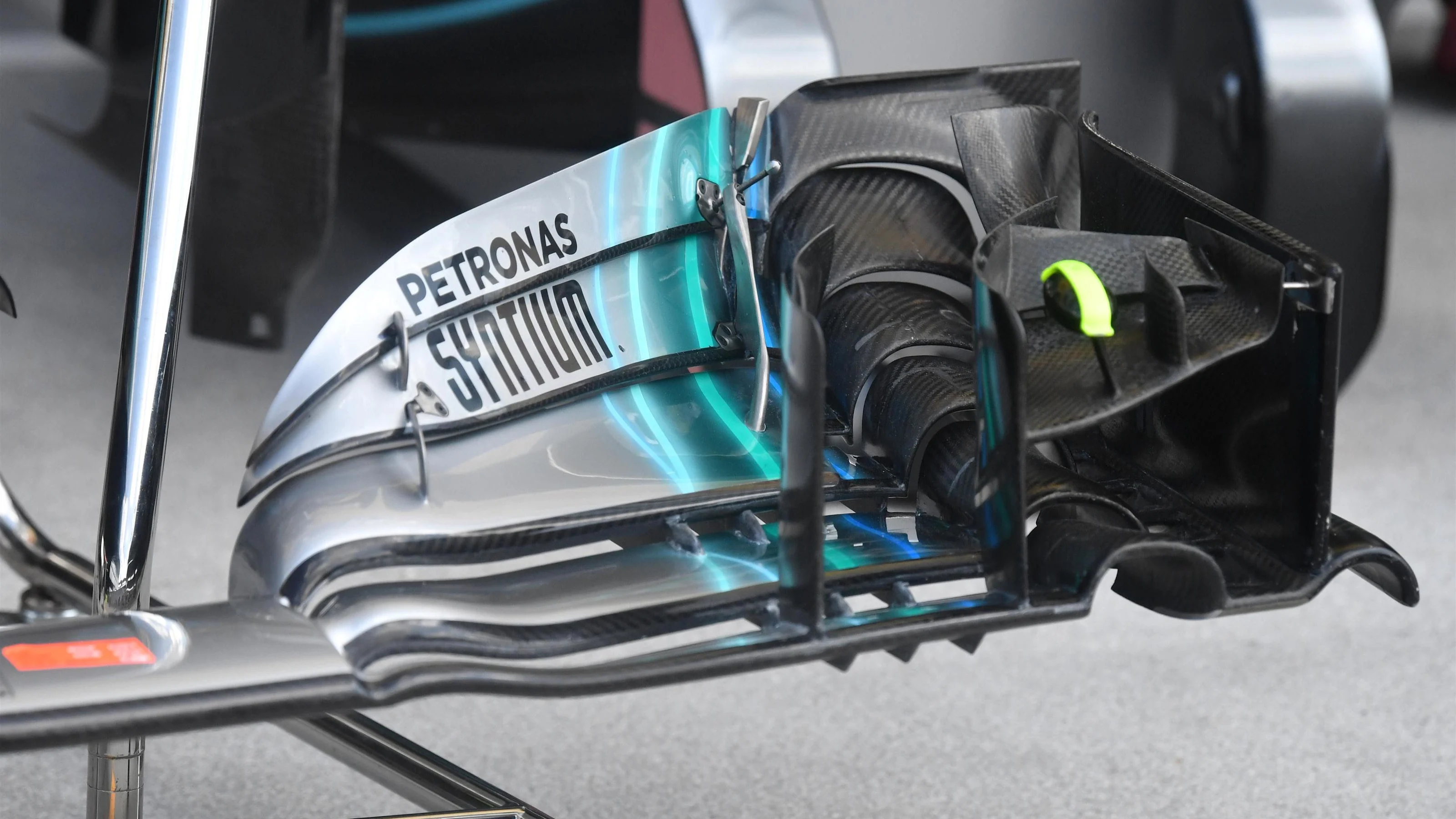Mercedes-AMG F1 W09 EQ Power+ front wing detail at Formula One World Championship, Rd12, Hungarian