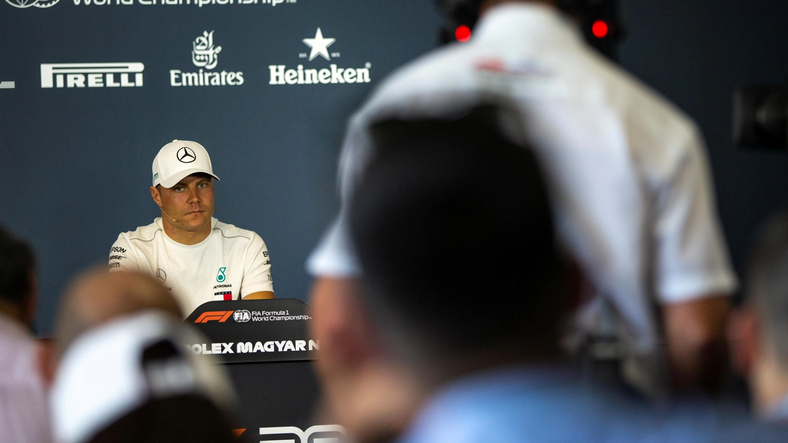 Valtteri Bottas (FIN) Mercedes-AMG F1 in the Press Conference at Formula One World Championship,
