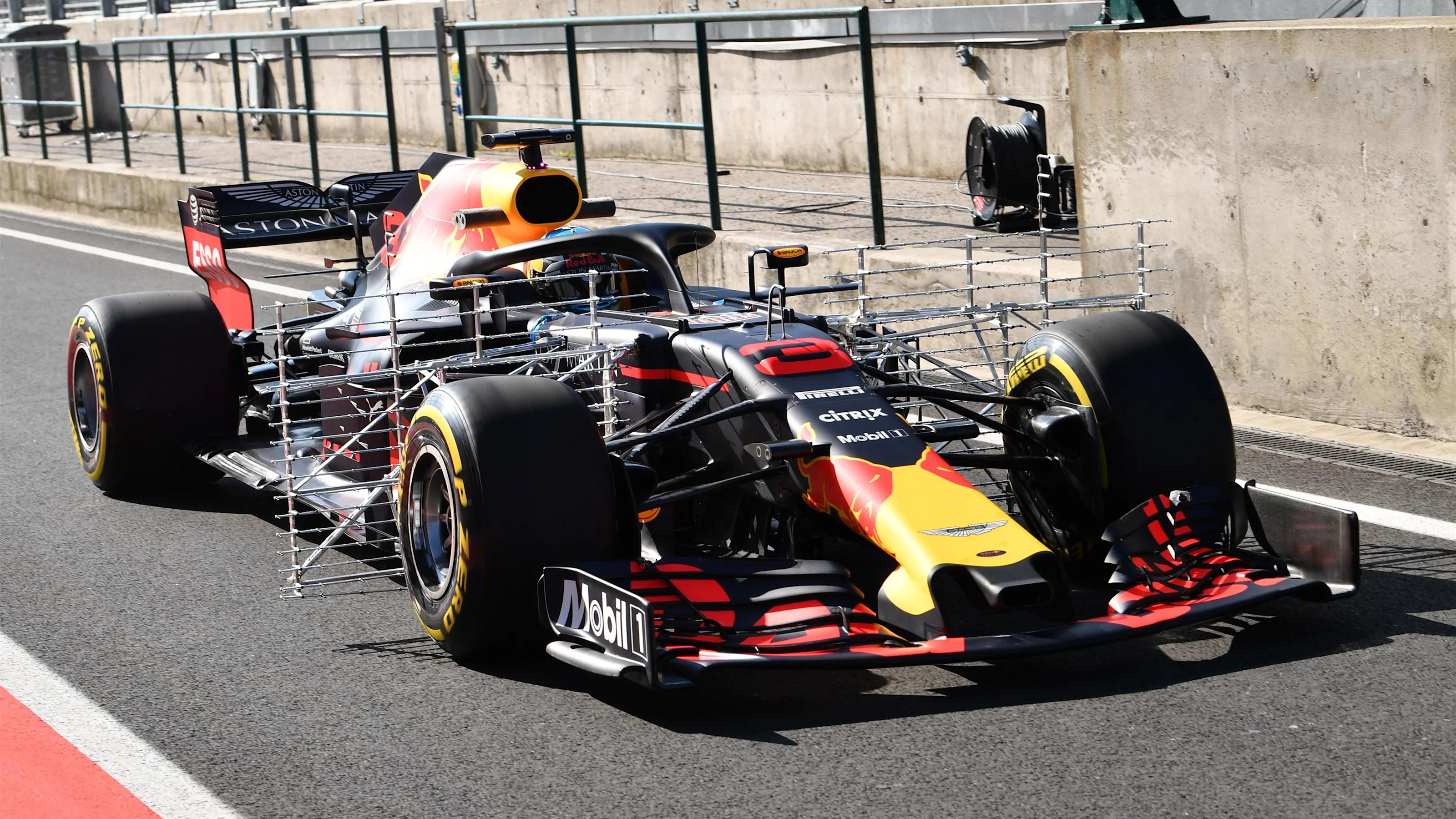 Daniel Ricciardo (AUS) Red Bull Racing RB14 at Formula One Testing, Day One, Hungaroring, Hungary,