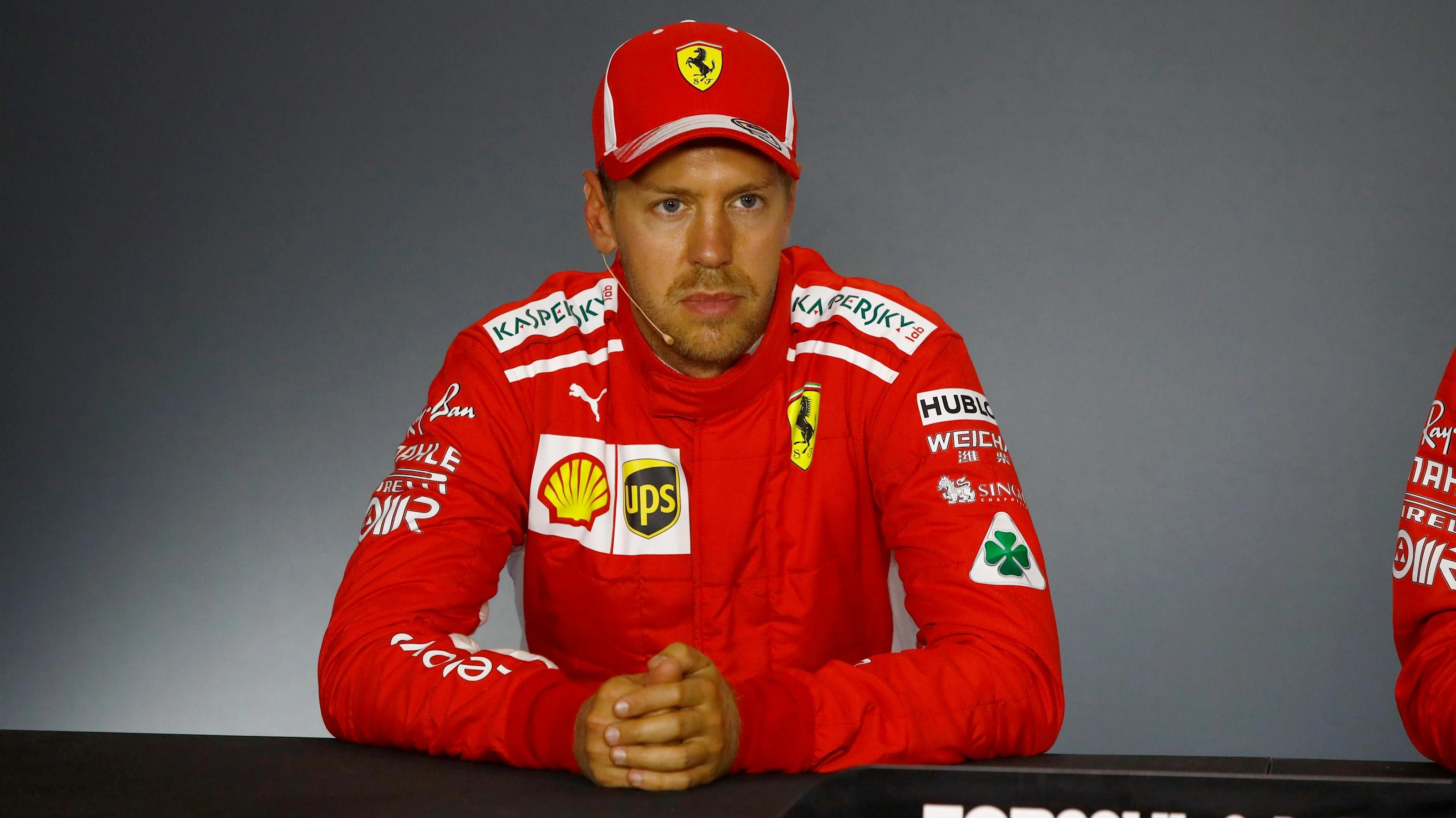 Sebastian Vettel, Ferrari in press conferenceat Formula One World Championship, Rd14, Italian Grand