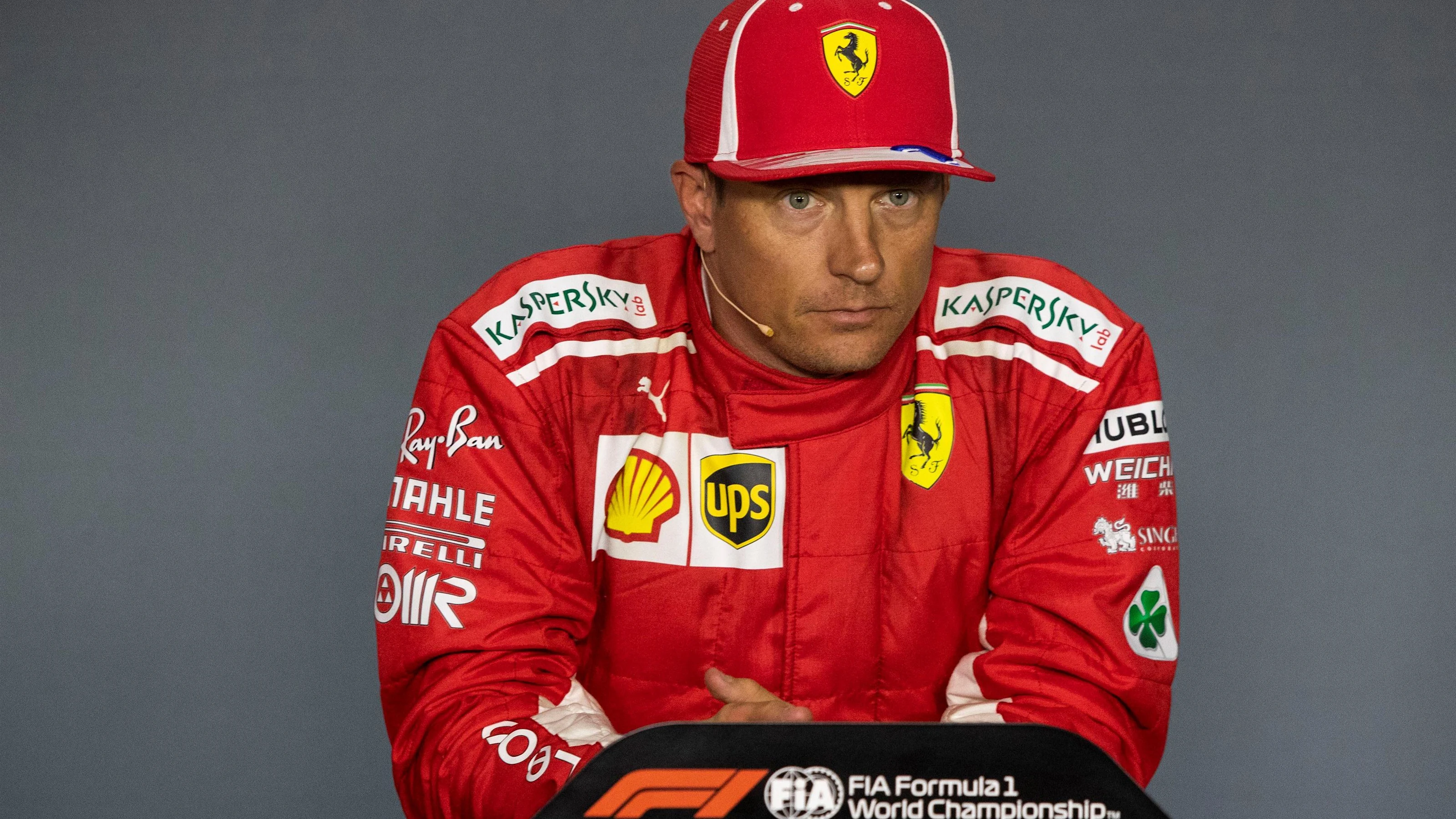 Kimi Raikkonen, Ferrari in the Press Conference at Formula One World Championship, Rd14, Italian