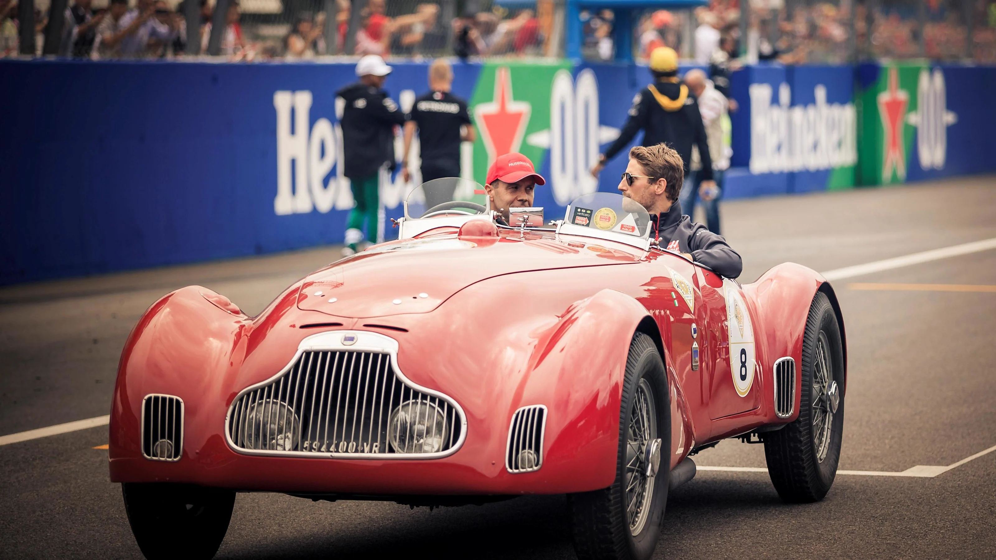 Romain Grosjean, Haas F1 Team drivers parade at Formula One World Championship, Rd14, Italian Grand