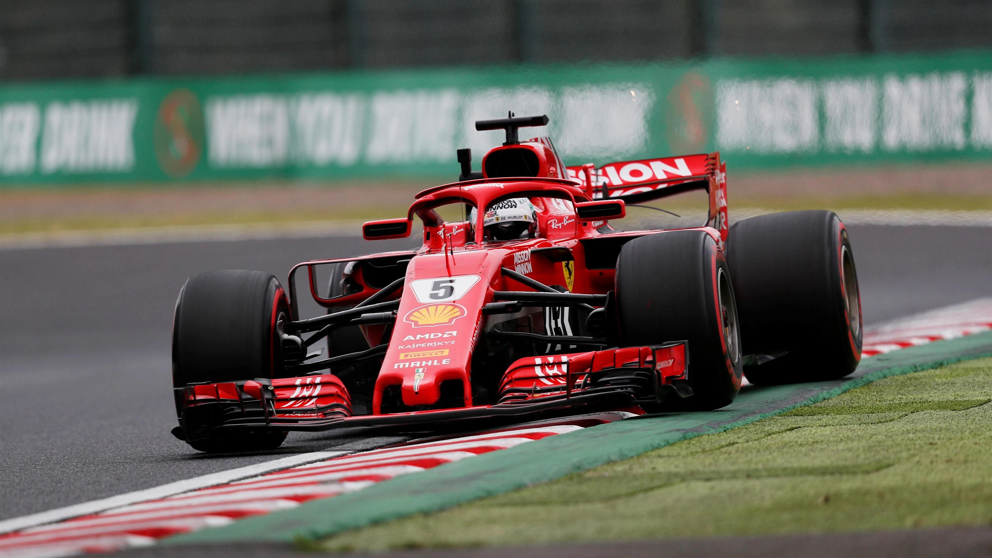 Sebastian Vettel, Ferrari SF71H at Formula One World Championship, Rd17, Japanese Grand Prix,