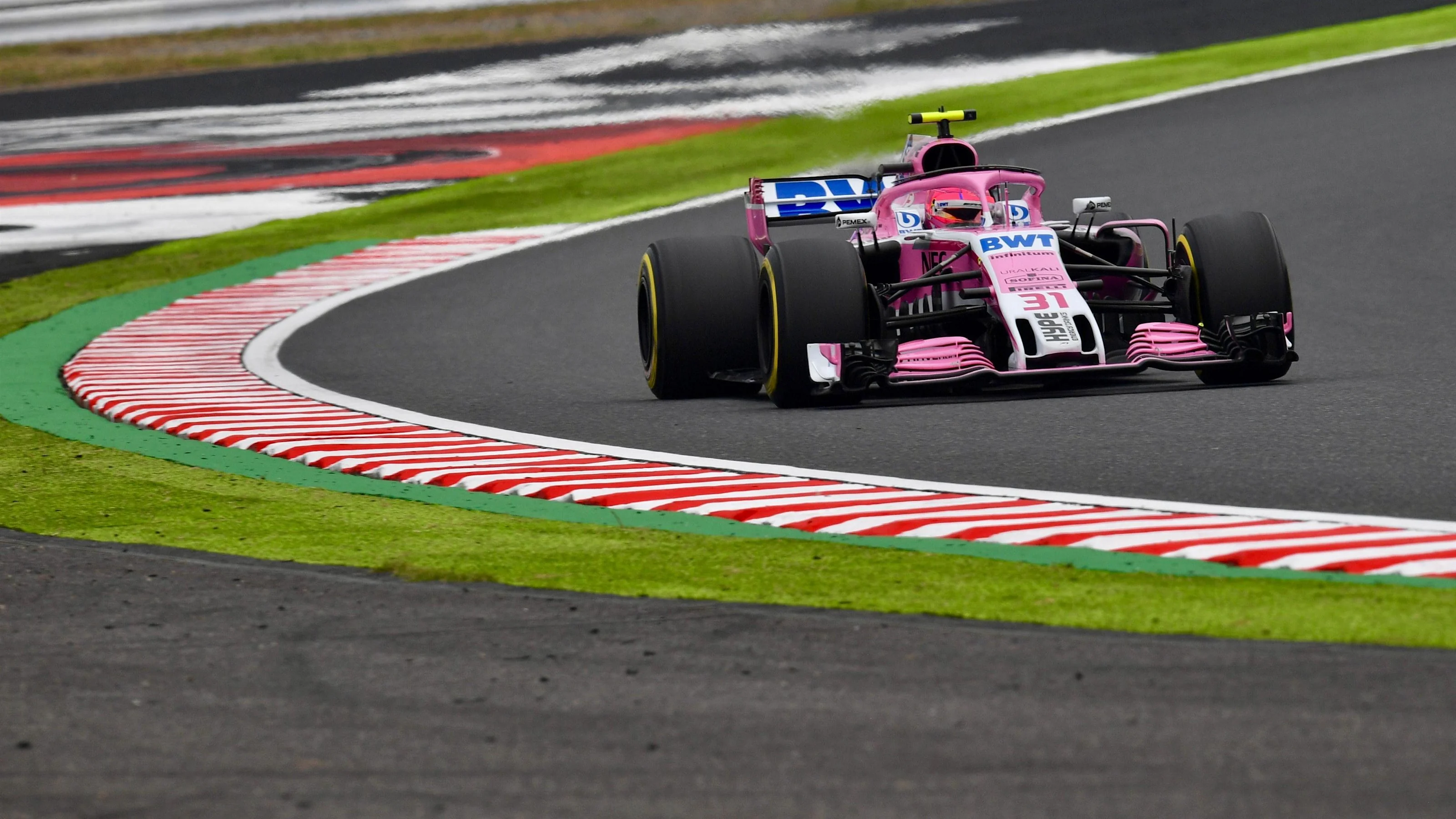 Esteban Ocon, Racing Point Force India VJM11 at Formula One World Championship, Rd17, Japanese