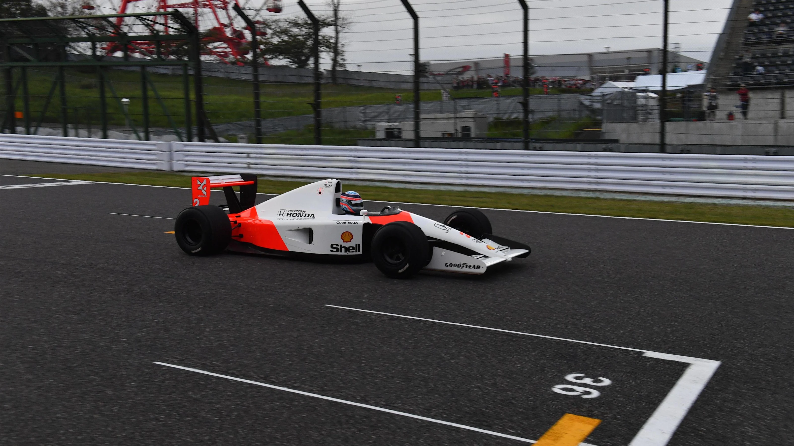 Takuma Sato, McLaren Honda MP4-7A at Legends F1 30th Anniversary Lap Demonstration at Formula One