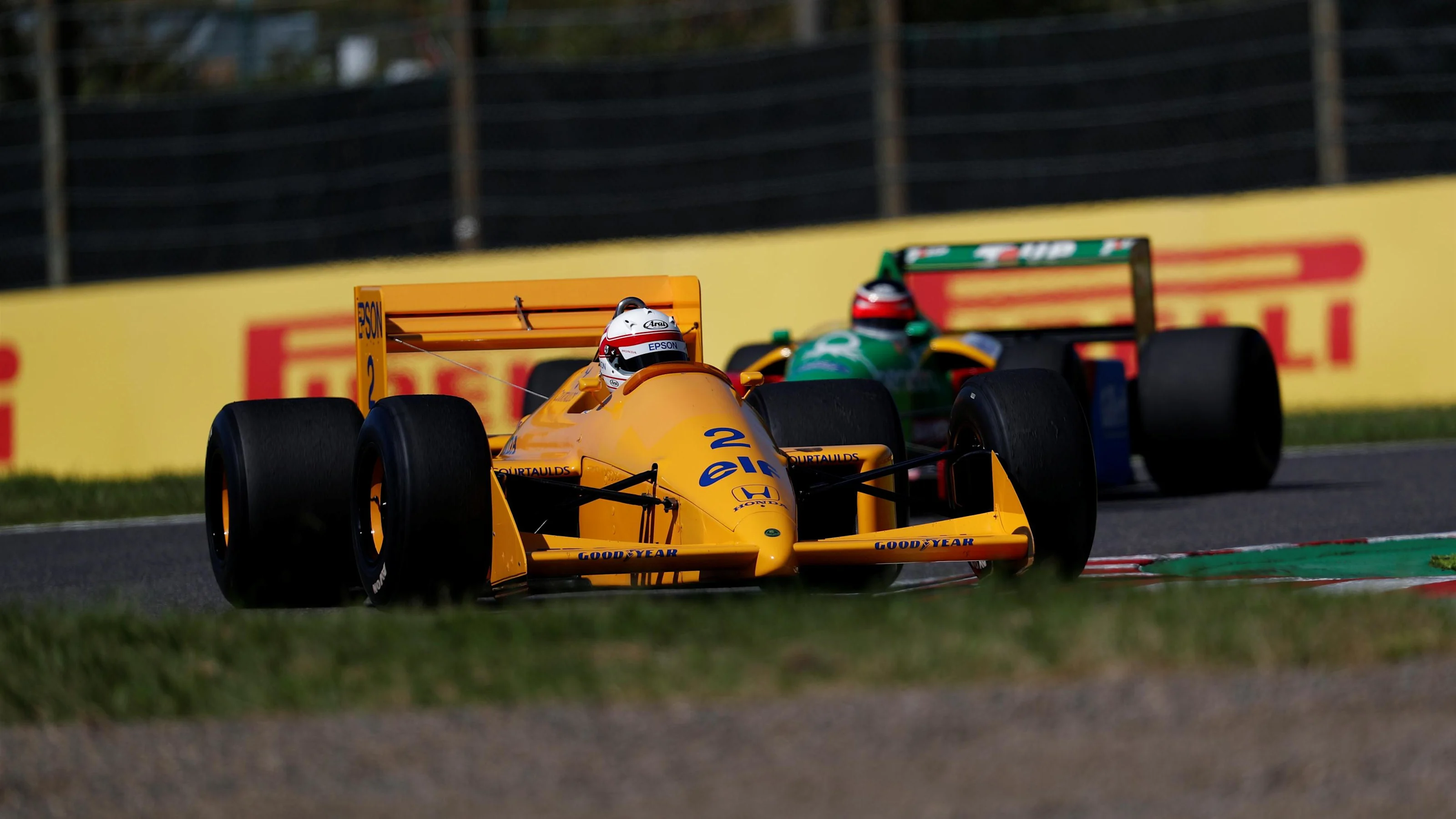 Satoru Nakajima, Lotus 100T at Legends F1 30th Anniversary Lap Demonstration at Formula One World