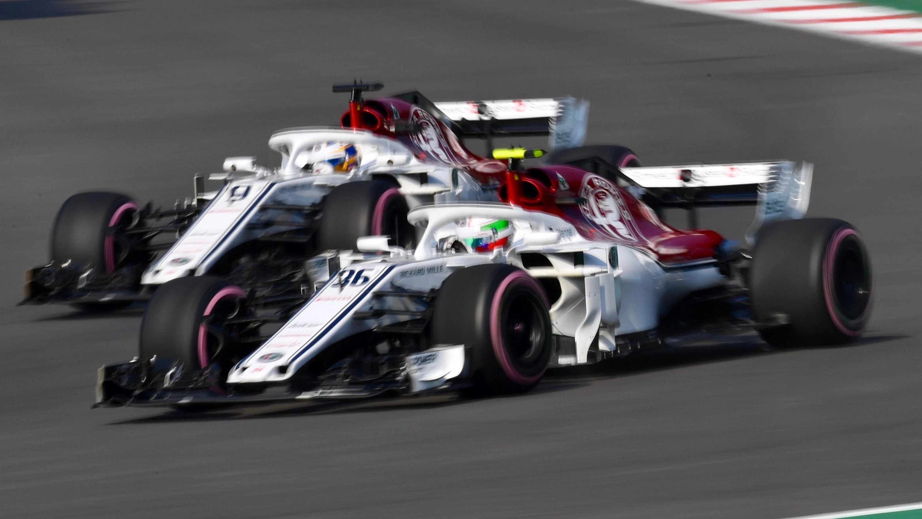 Antonio Giovinazzi, Alfa Romeo Sauber C37 and Marcus Ericsson, Alfa Romeo Sauber C37 at Formula One