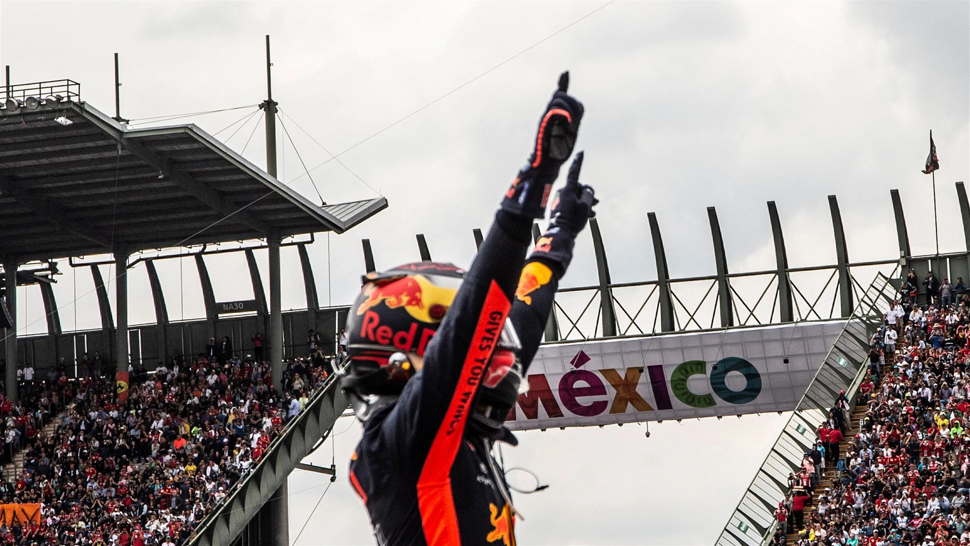 Race Winner Max Verstappen, Red Bull Racing celebrates in parc ferme at Formula One World