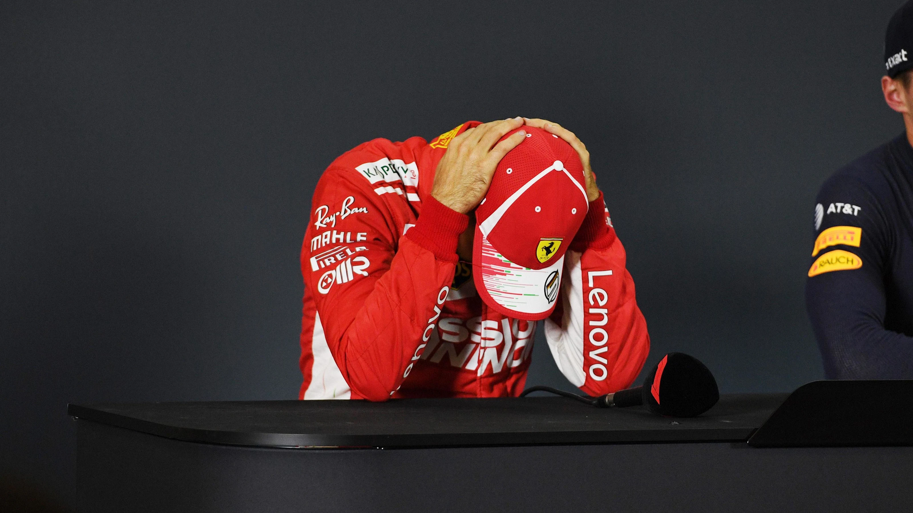 Sebastian Vettel, Ferrari in Press Conference at Formula One World Championship, Rd19, Mexican