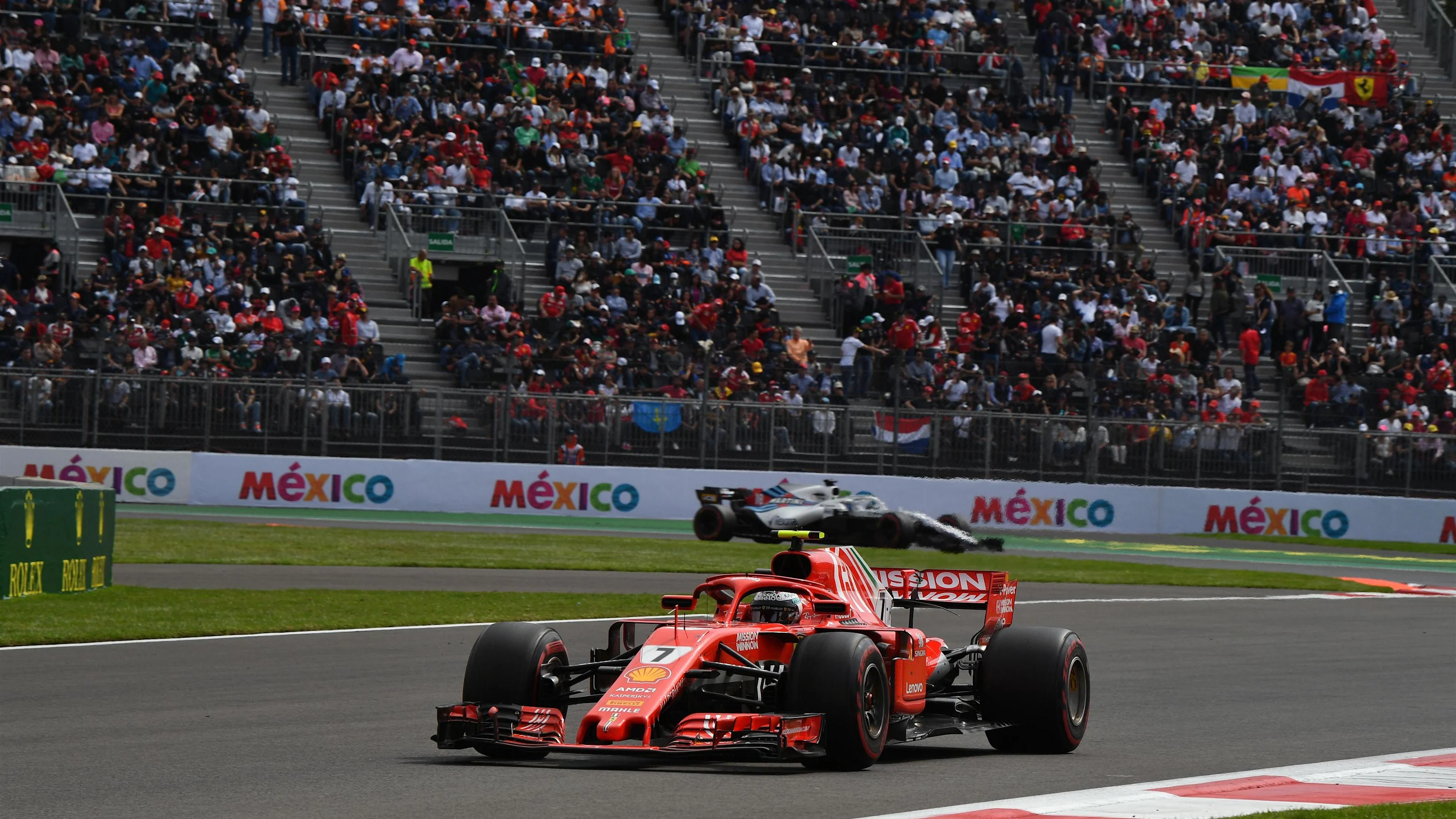 Kimi Raikkonen, Ferrari SF71H at Formula One World Championship, Rd19, Mexican Grand Prix, Race,