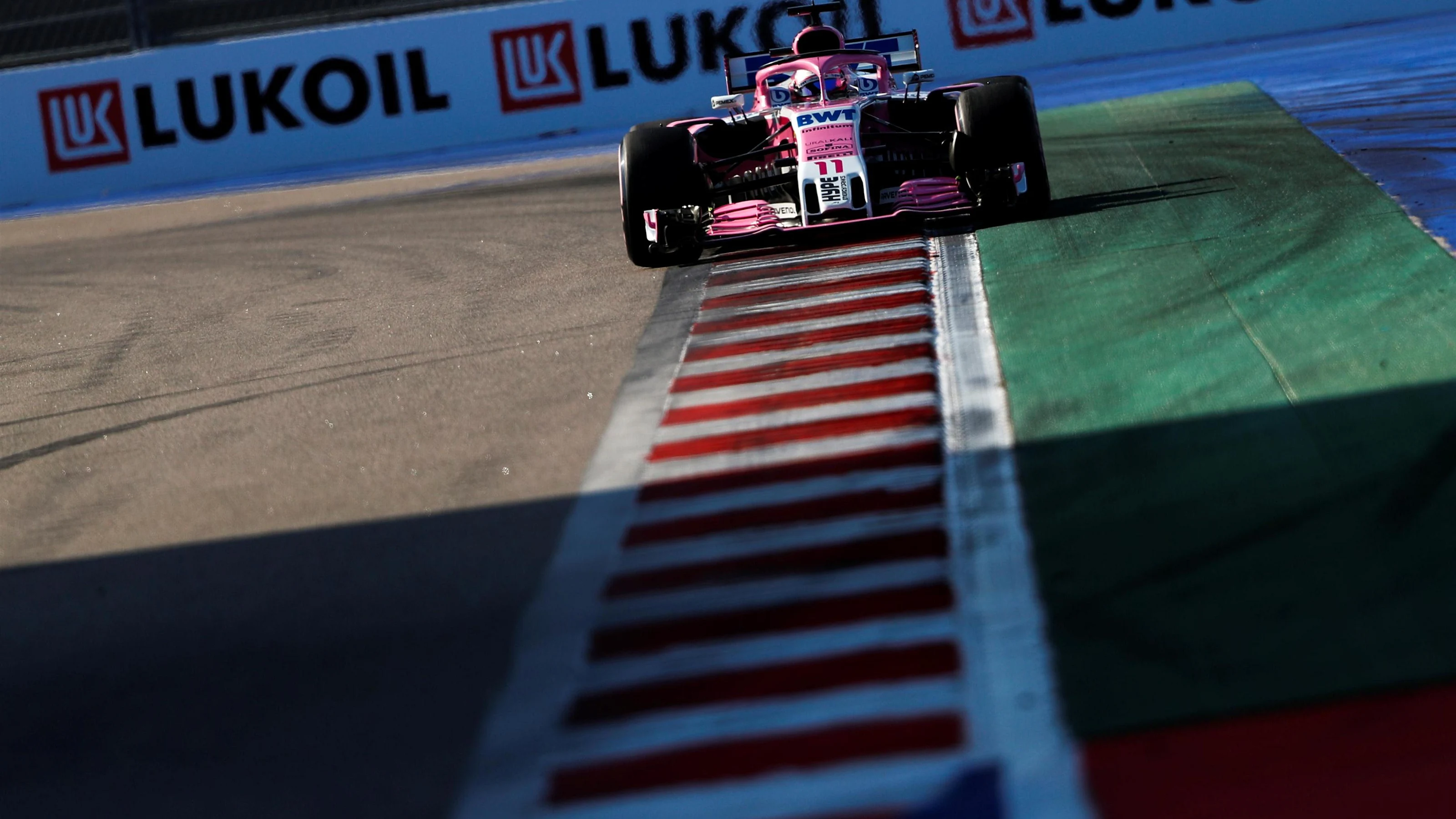 Sergio Perez, Racing Point Force India VJM11 at Formula One World Championship, Rd16, Russian Grand