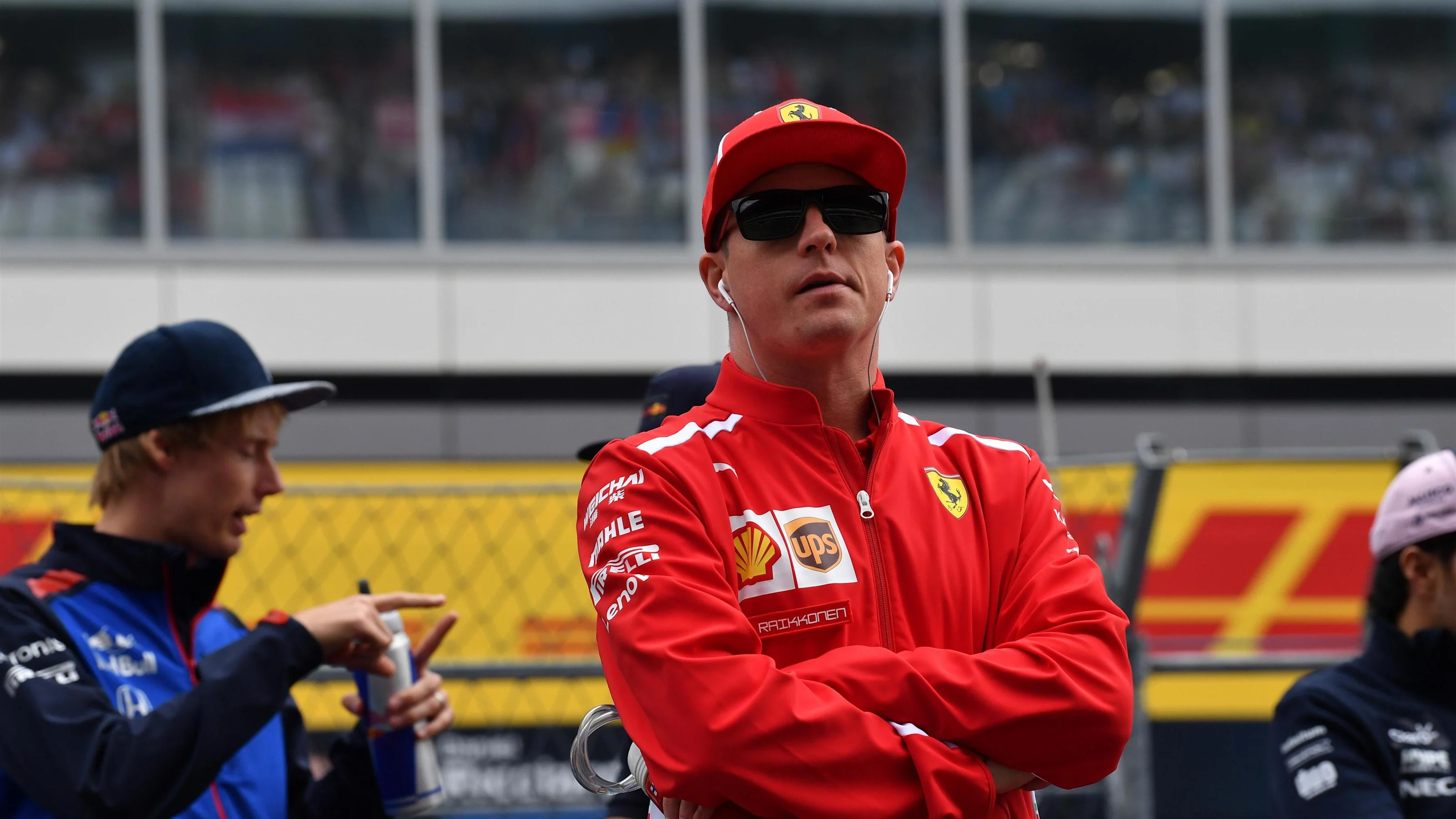 Kimi Raikkonen, Ferrari on the drivers parade at Formula One World Championship, Rd16, Russian