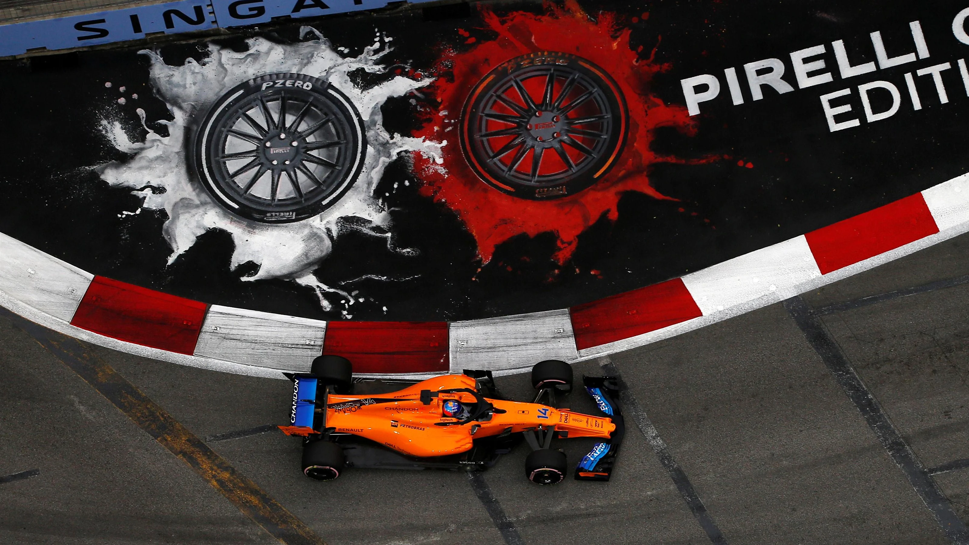 Fernando Alonso, McLaren MCL33 at Formula One World Championship, Rd15, Singapore Grand Prix,
